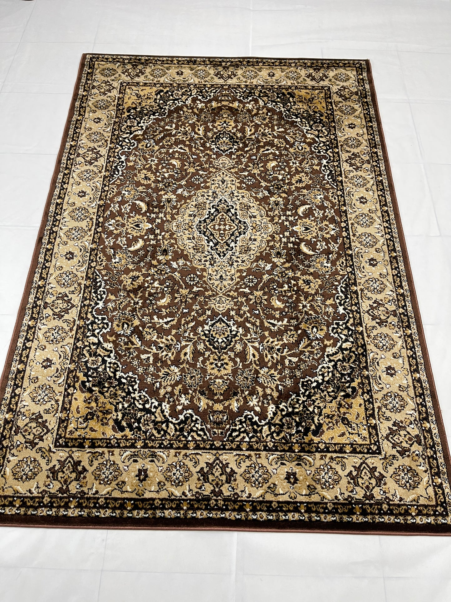 Persian polypropylene Rug,back woven(Article-01-Brown )