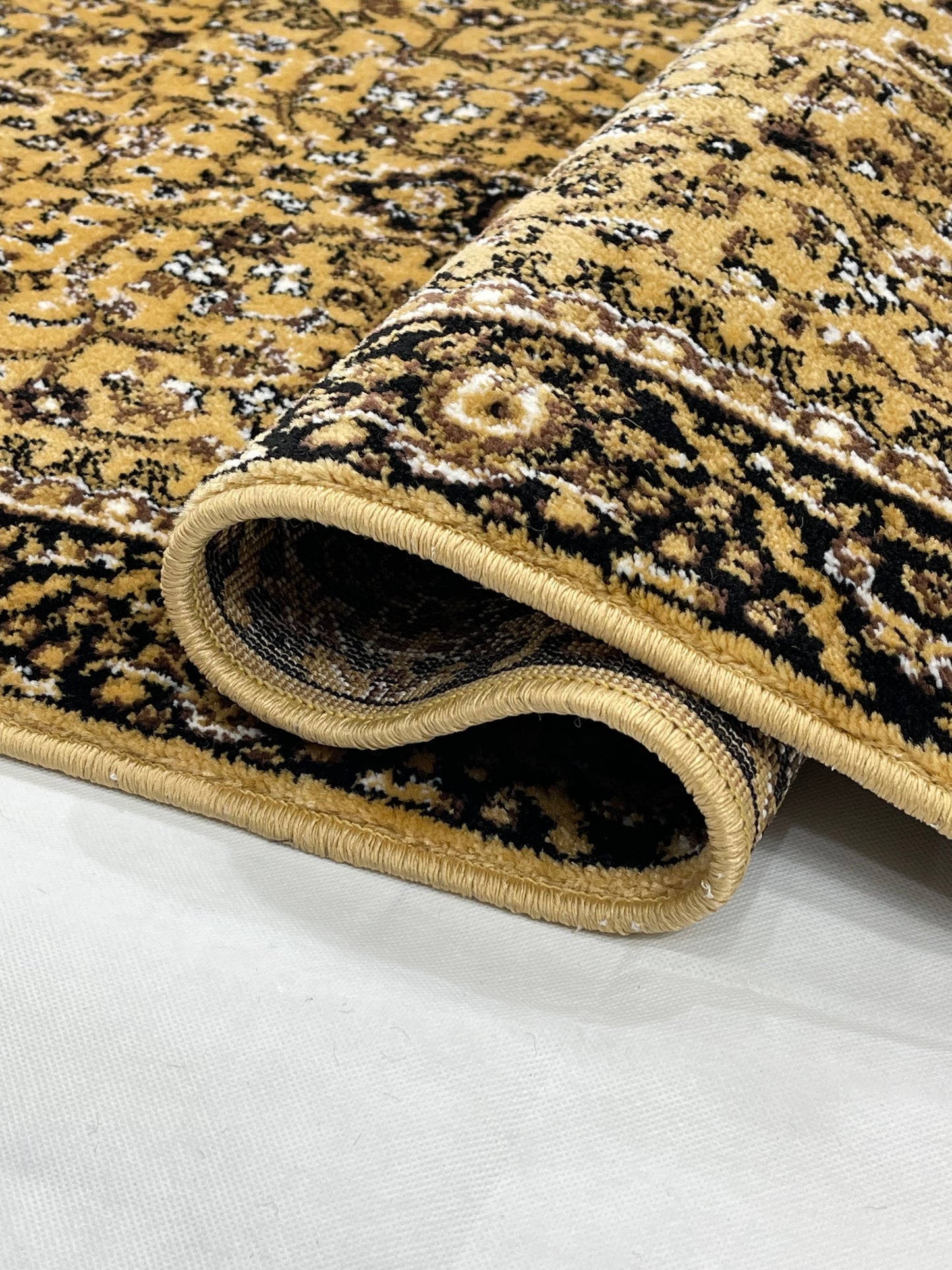 Beige Persian Polypropylene Woven Rug.  Size : 2.6 ft width x 6.6 ft length  (80 cm x 200cm)