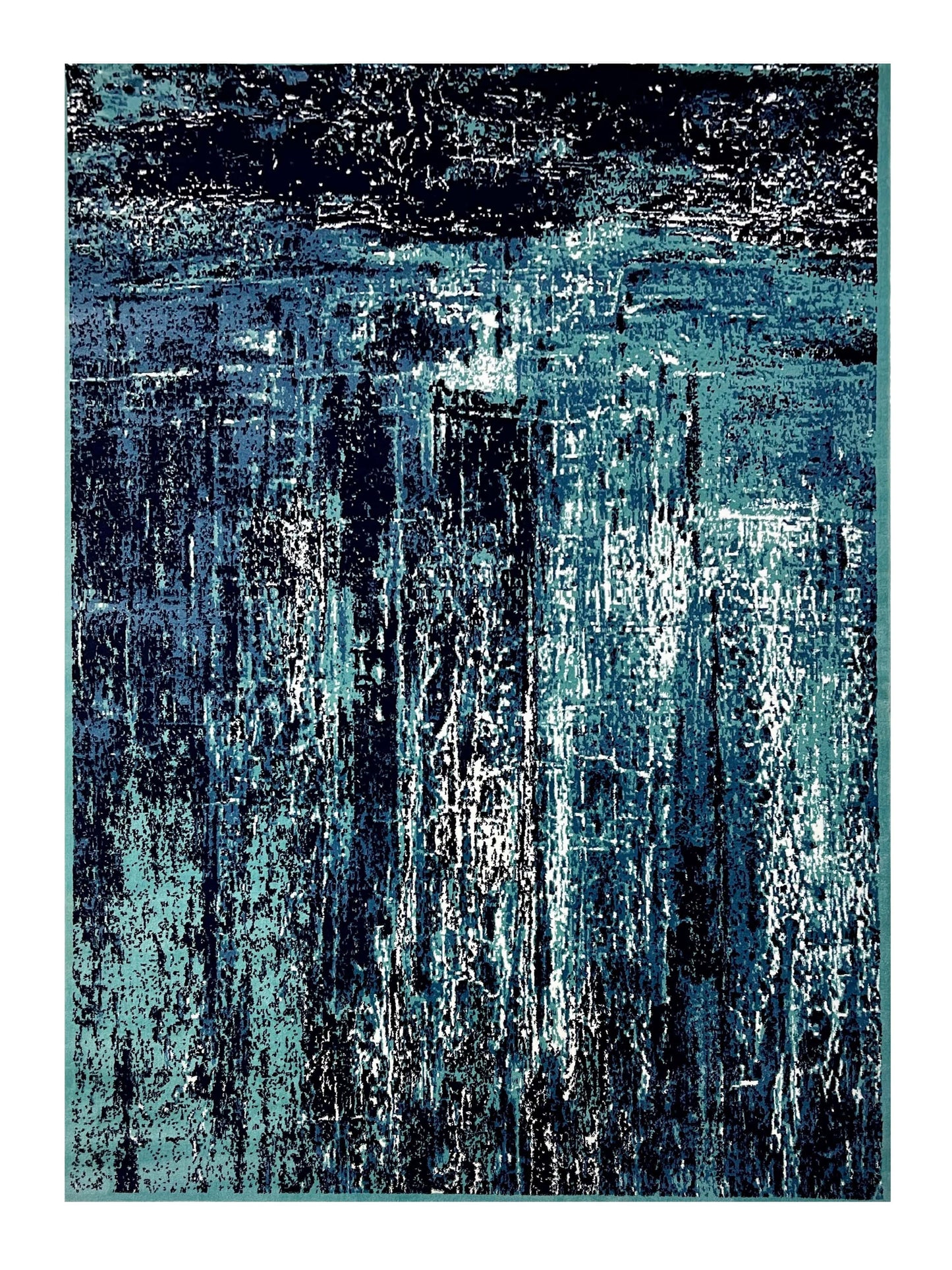 Modern  polypropylene Rug,back woven(Article-1179-Feroze)
Size : 6.6 ft width x 9.6 ft length (200cm x 290cm)