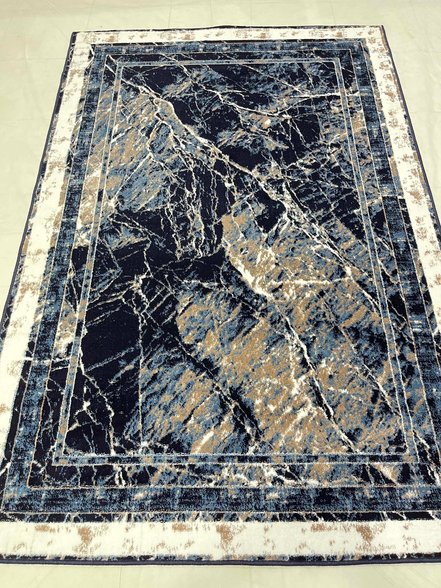 Modern polypropylene Rug,back woven(Article-1999-Blue)
Size : 5ft width  x 7.3ft length (150cm x 220cm)