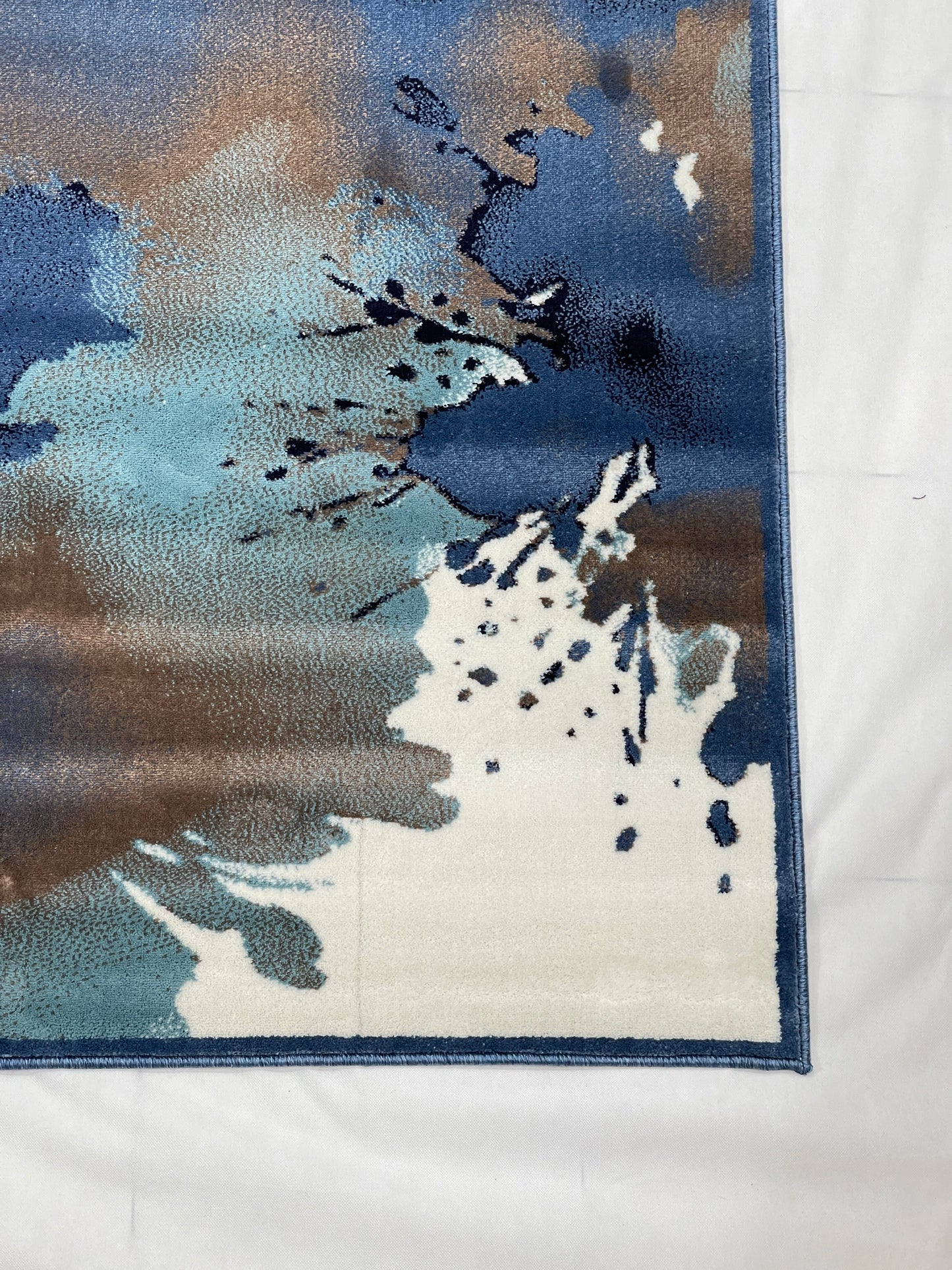 Modern polypropylene Rug,back woven(Article-186-Blue)