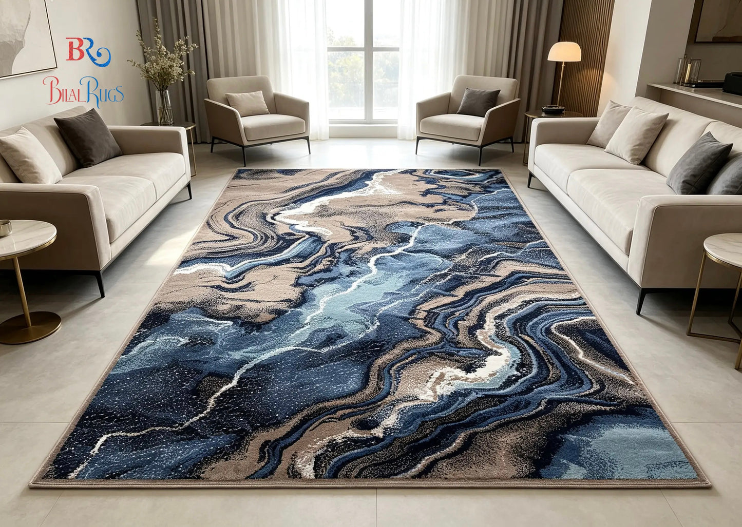 Modern polypropylene Rug,back woven(Article-167-Mink)