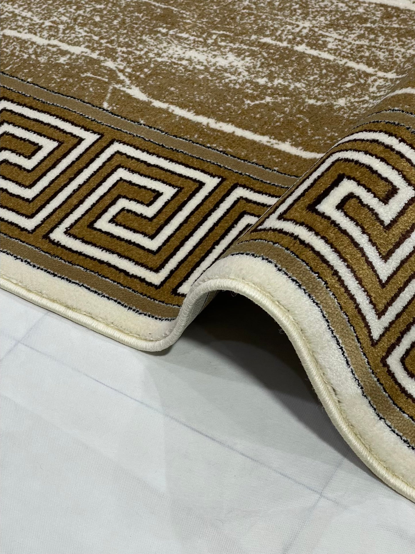 Versace polypropylene Rug,back woven(Article-77-Off white)