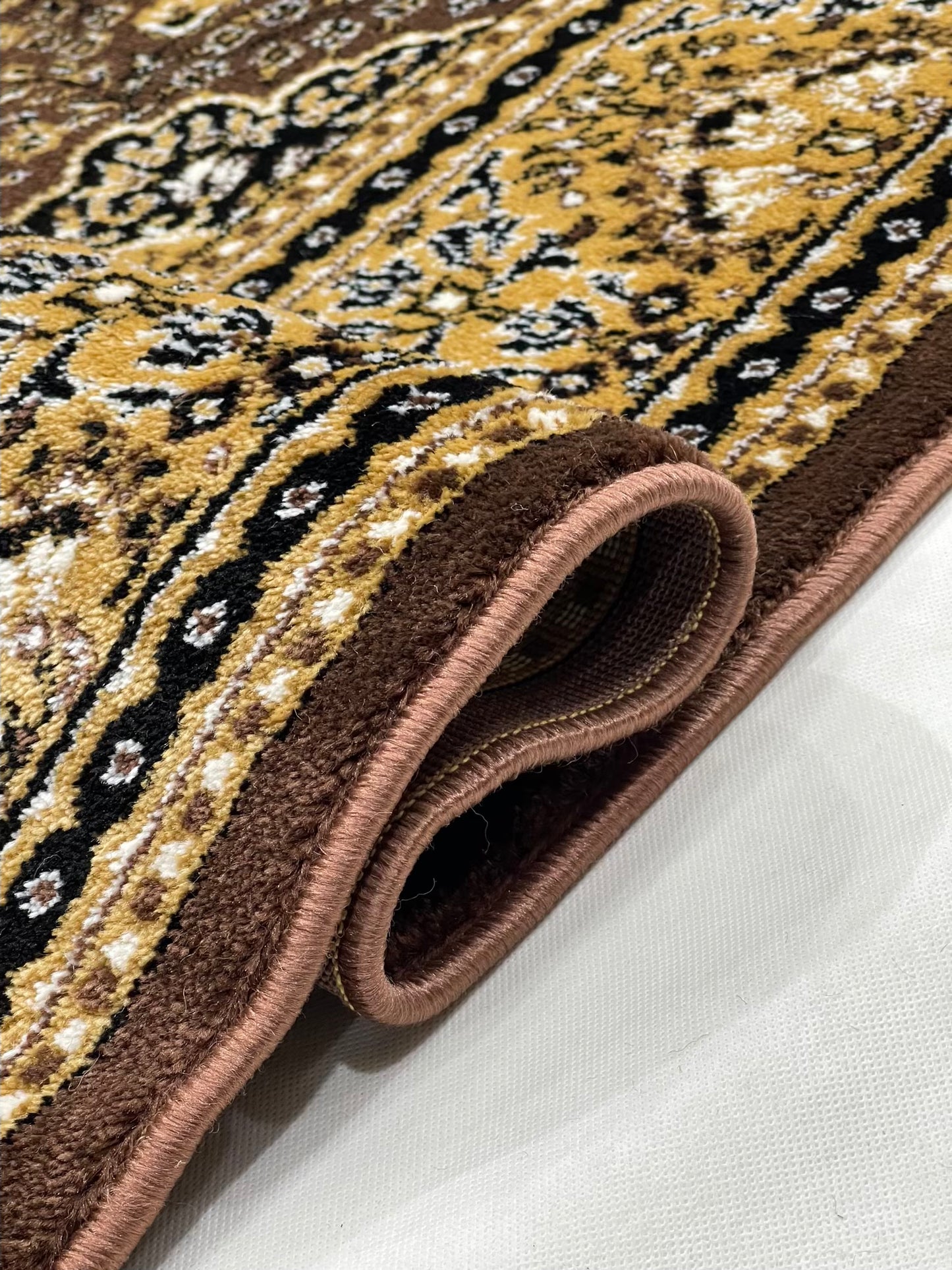 Persian polypropylene Rug,back woven (Article-04-Brown )
size: 6.6 ft width x 9.6 ft length (200cm x 290cm)