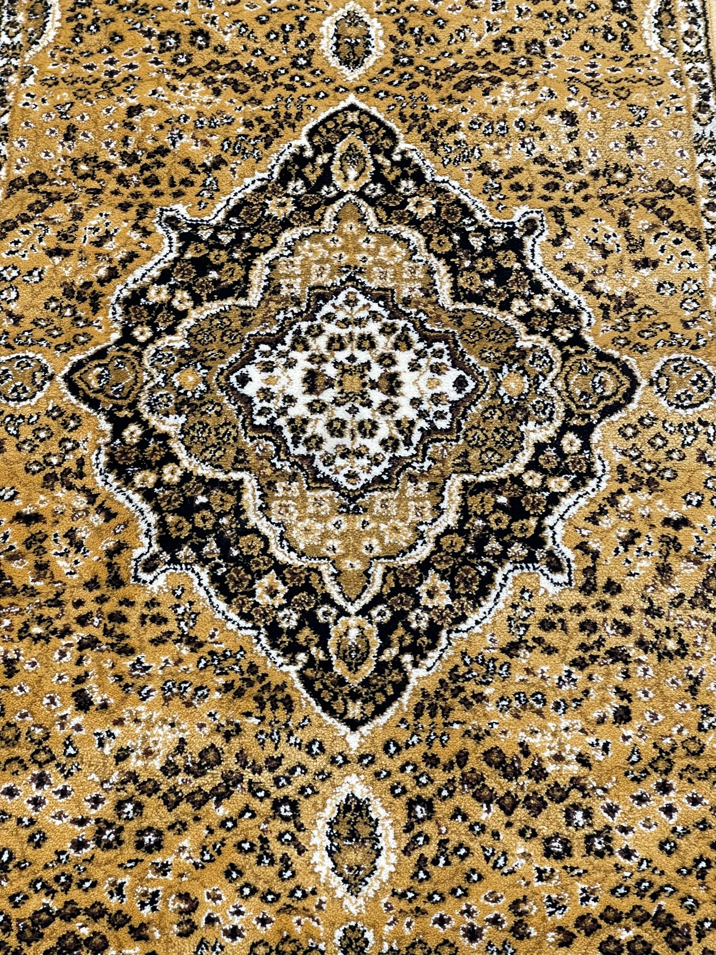 Beige  Persian Polypropylene Woven Rug.  Size : 2.6 ft width x 6.6 ft length  (80 cm x 200cm)