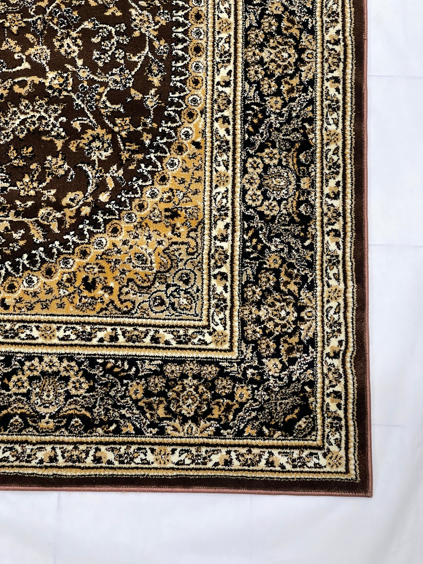 Persian polypropylene Rug,back woven(Article-22-Brown)