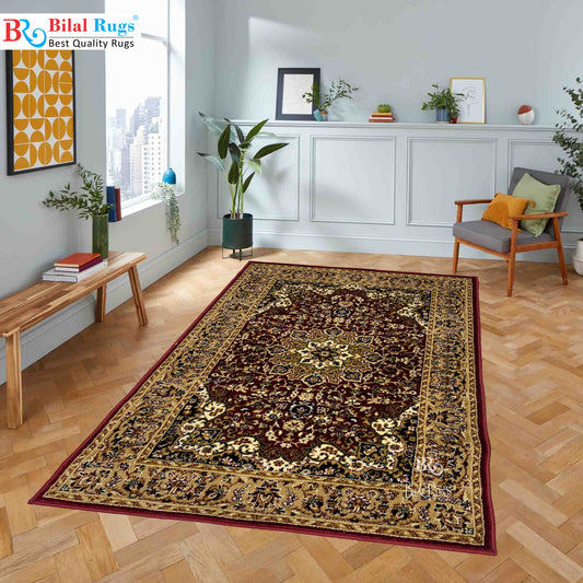 Persian Polypropylene Rug,Woven Back
(Article-20-Red)
Size : 3 ft width x 5 ft length (100cm x 150 cm)
