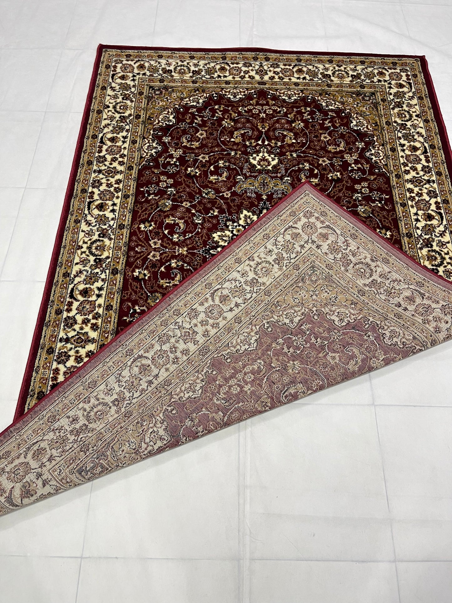 Persian Polypropylene Rug,back woven(Article-19-Red)