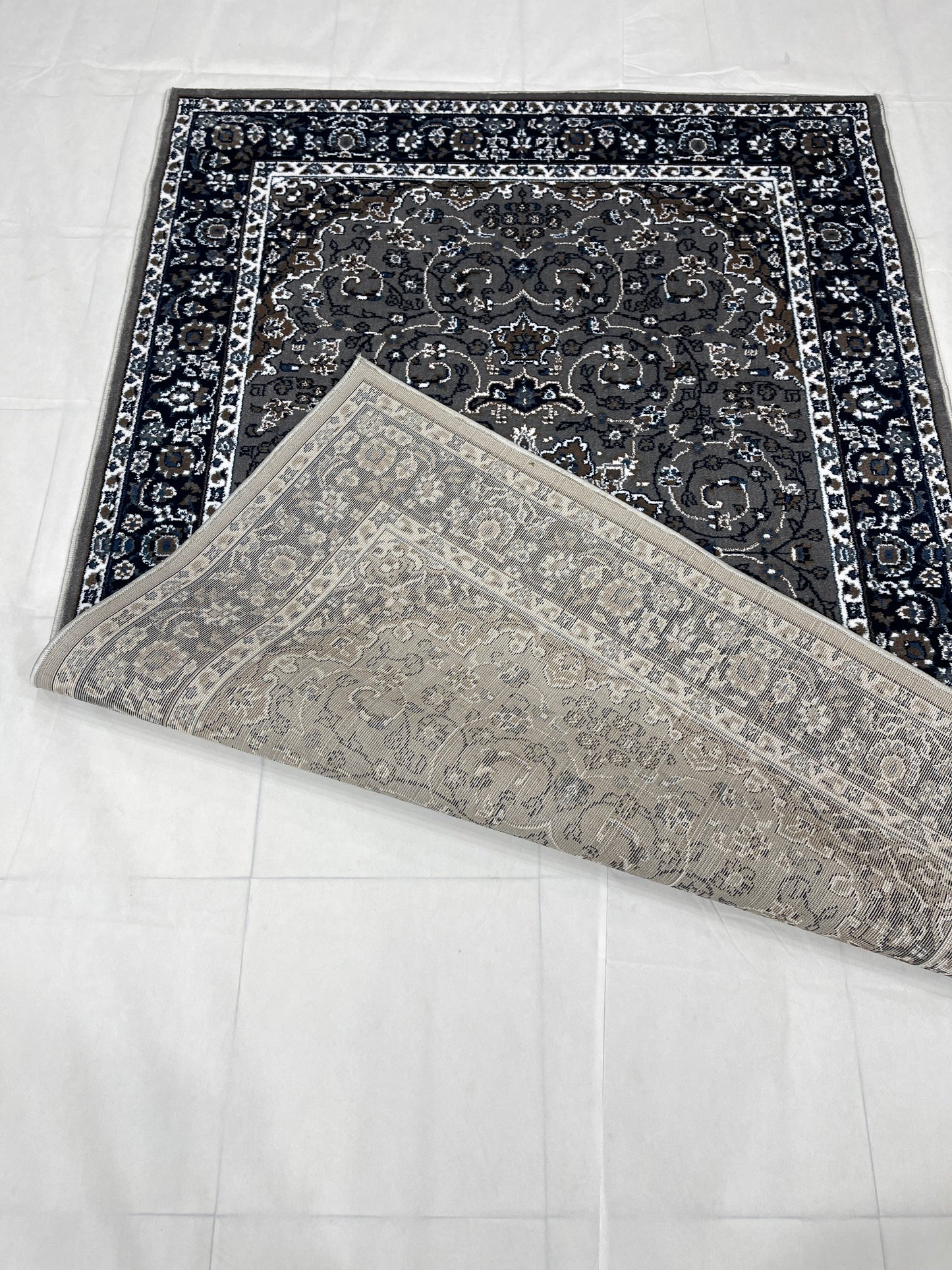 Persian Polypropylene Rug,back woven(Article-19-Grey)