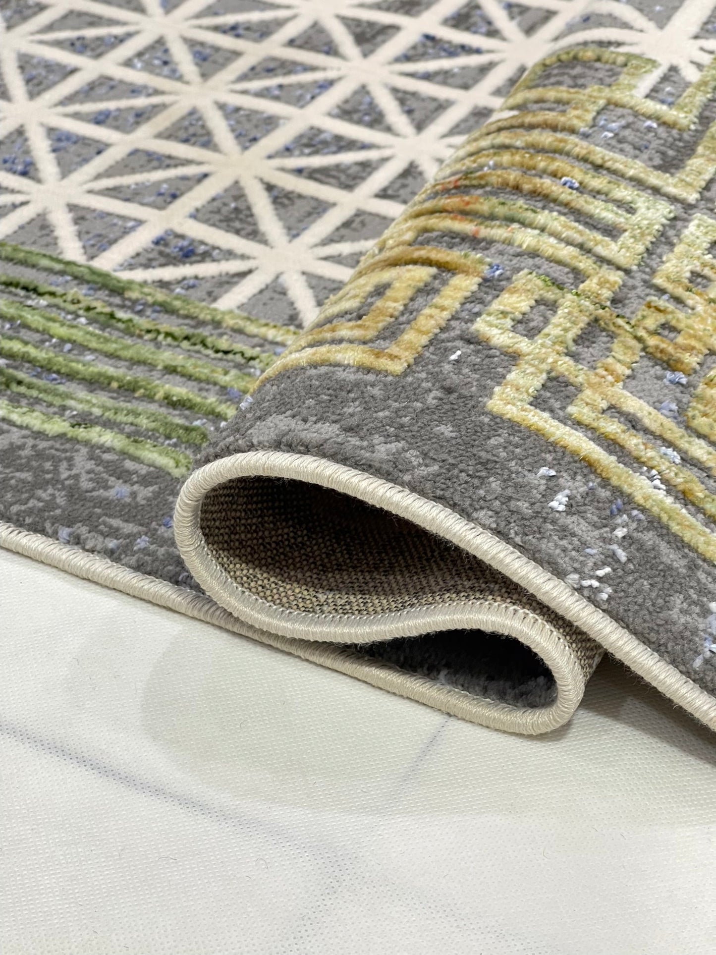 Irani viscose Rug , Woven Back Article-313-Multi Size : 3 ft width x 5 ft length (100 cm x 150cm)