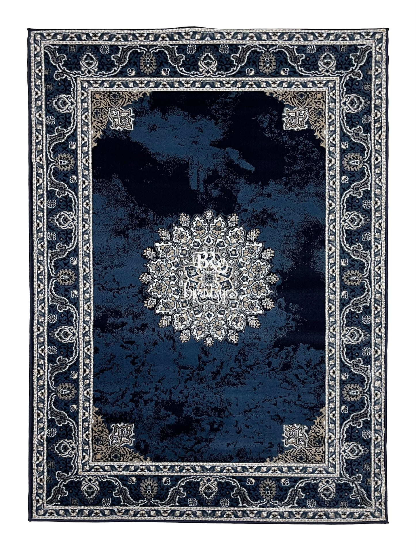 Persian Polypropylene Rug,back woven(Article-22-Blue)