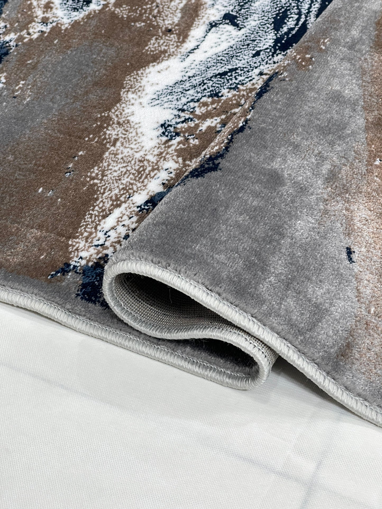 Modern Polypropylene Rug,Woven Back (Article-71-Grey) Size : 5 ft width x 7.3 ft length (150cm x 220cm)