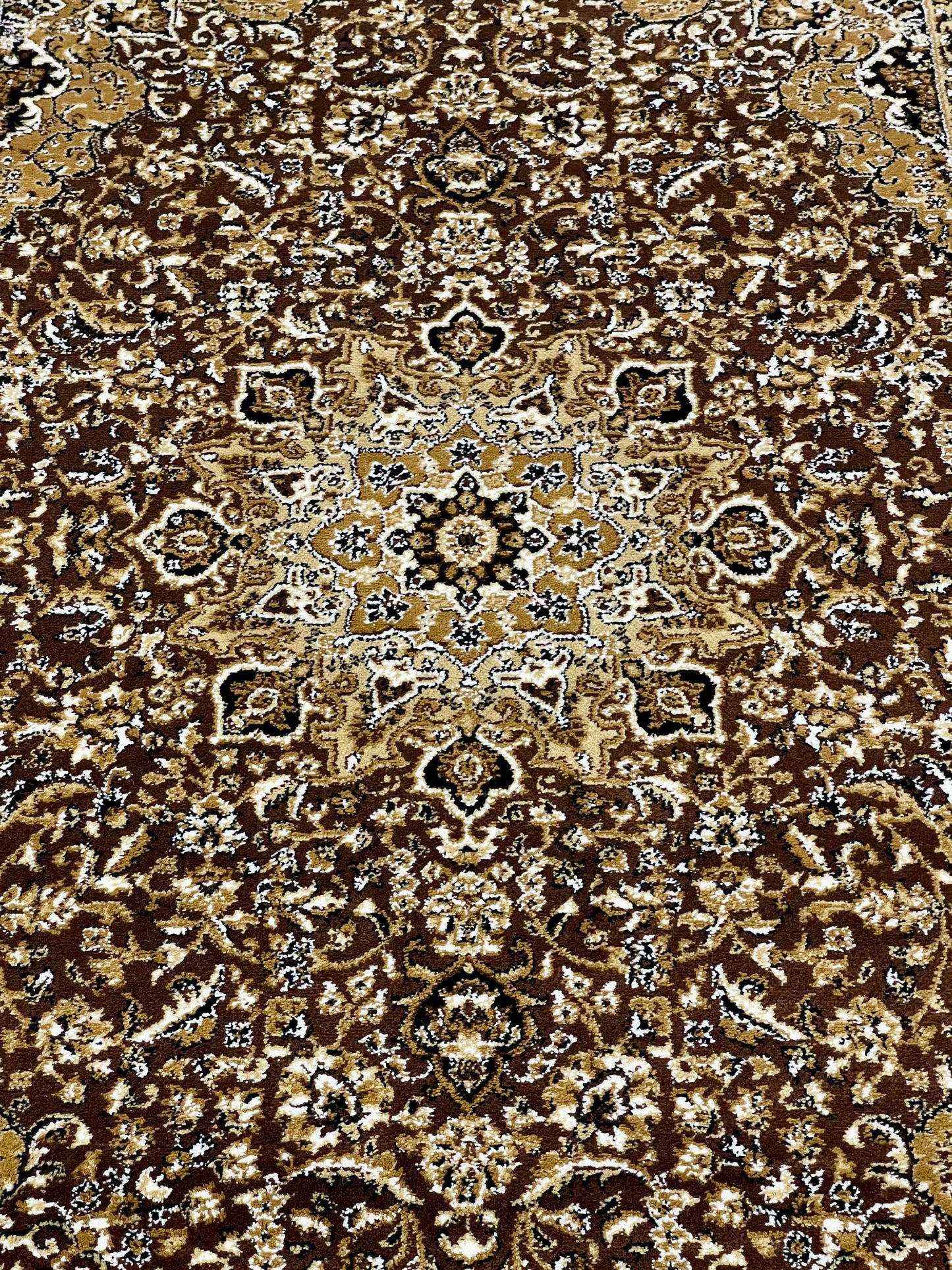 Persian polypropylene Rug,back woven(Article-24-Brown)