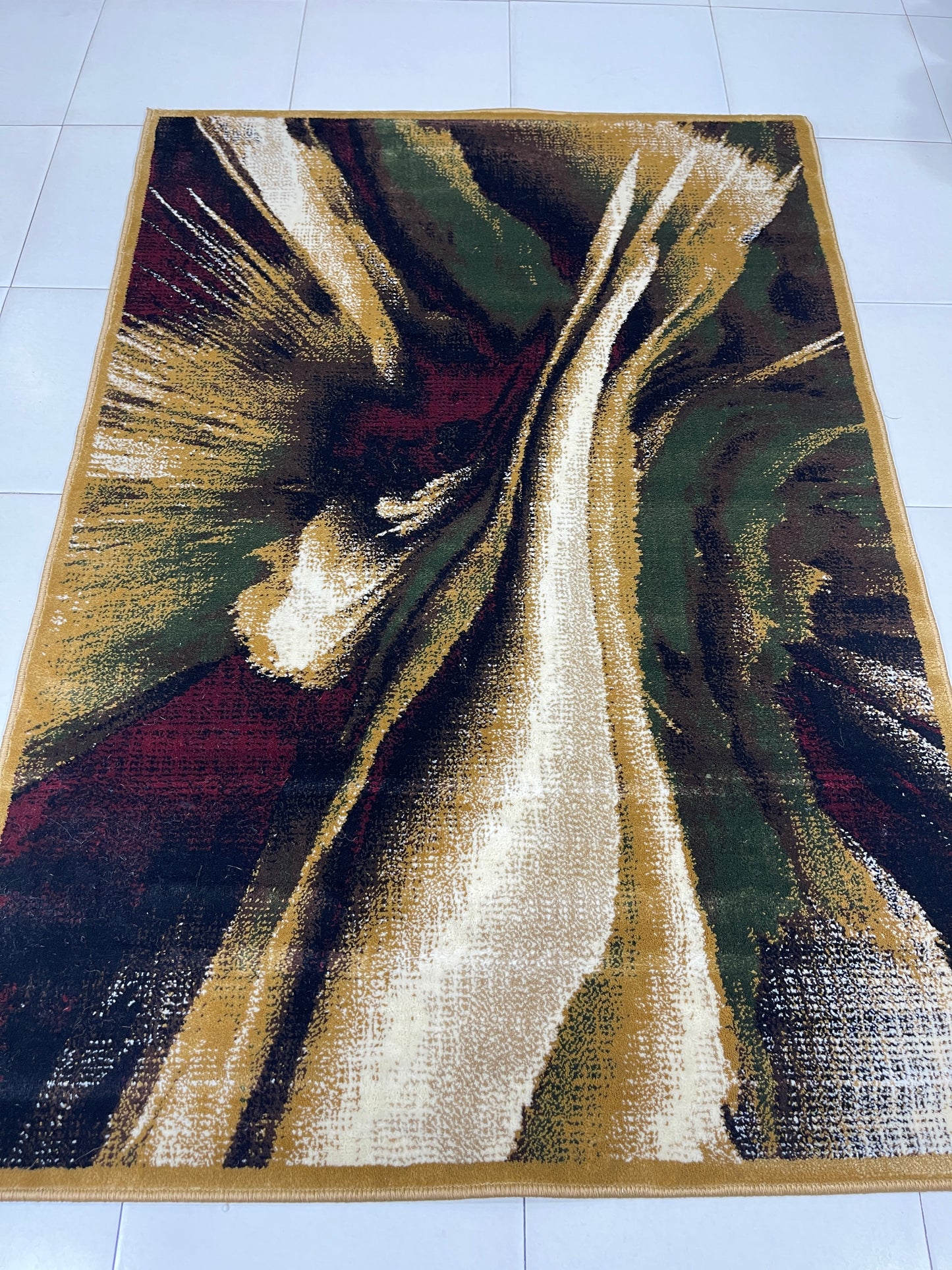 Modern polypropylene Rug,back woven
(Article-123-Gold)
Size : 4 ft width x 5.6 ft length (120 cm x 170 cm)