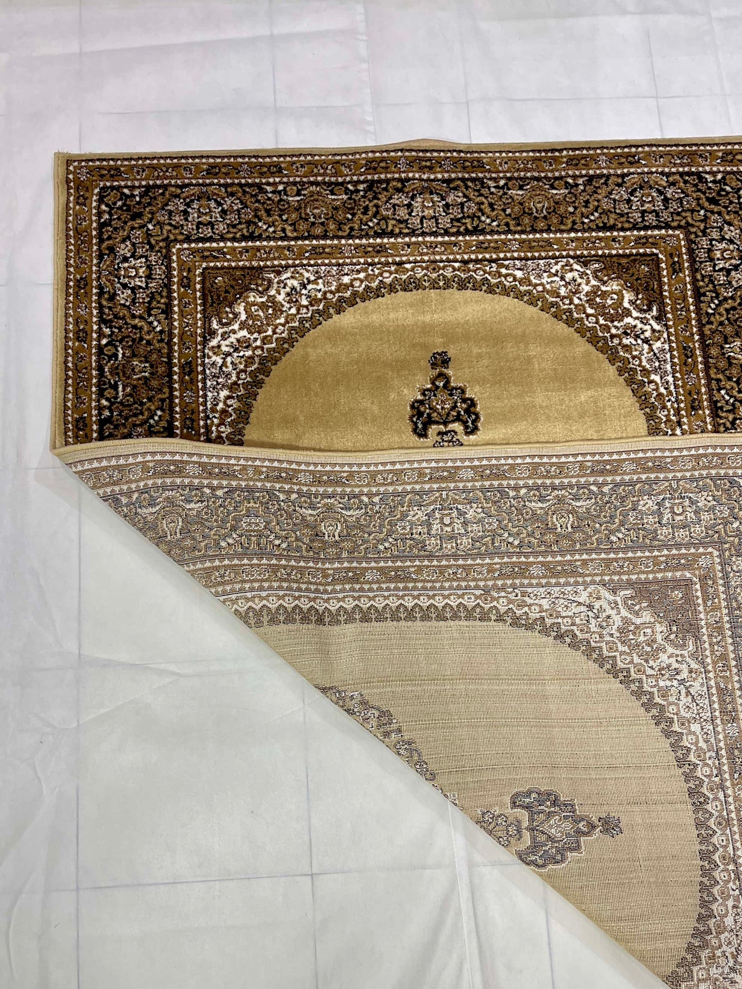 Persian polypropylene Rug,back woven(Article-22-Beige)