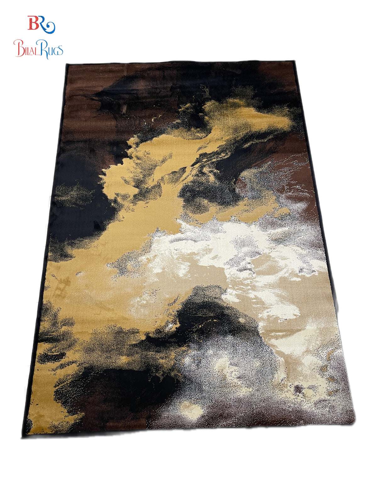 Modern  Polypropylene Rug,back woven(Article-314-Black )