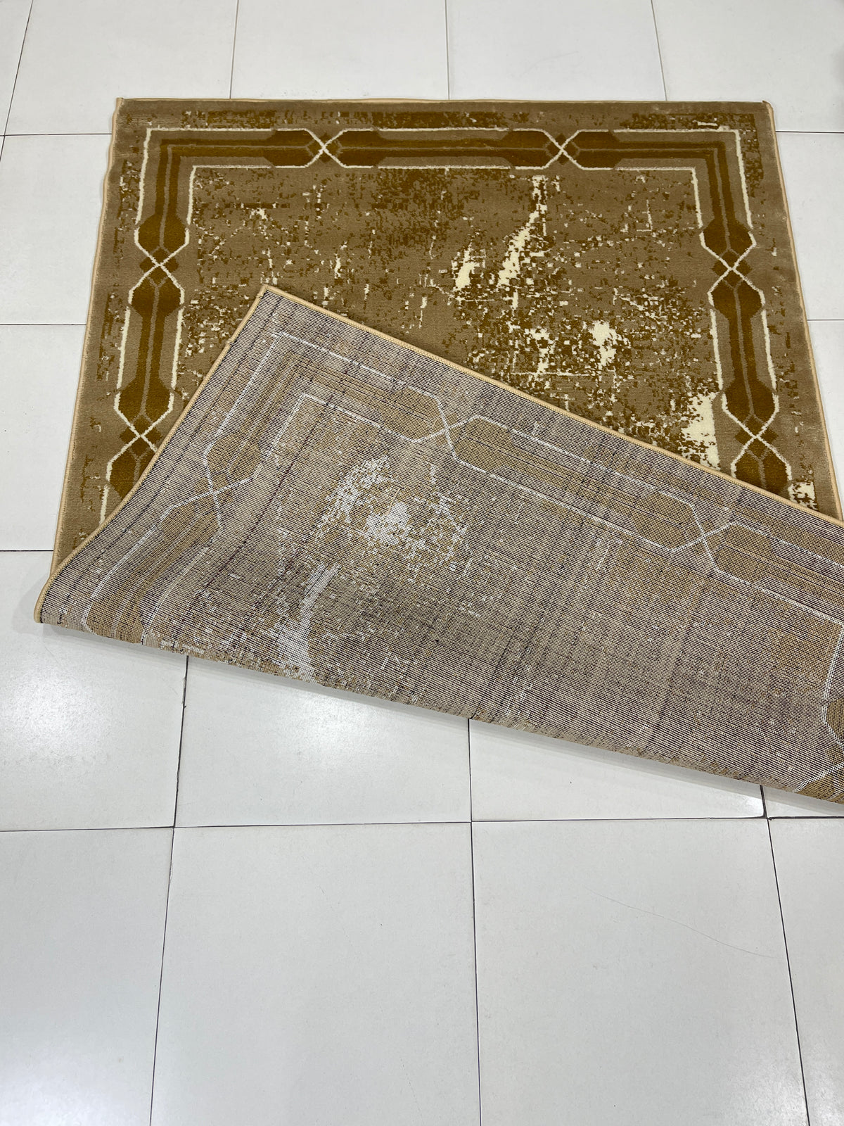 Modern polypropylene Rug,back woven(Article-422-Beige)