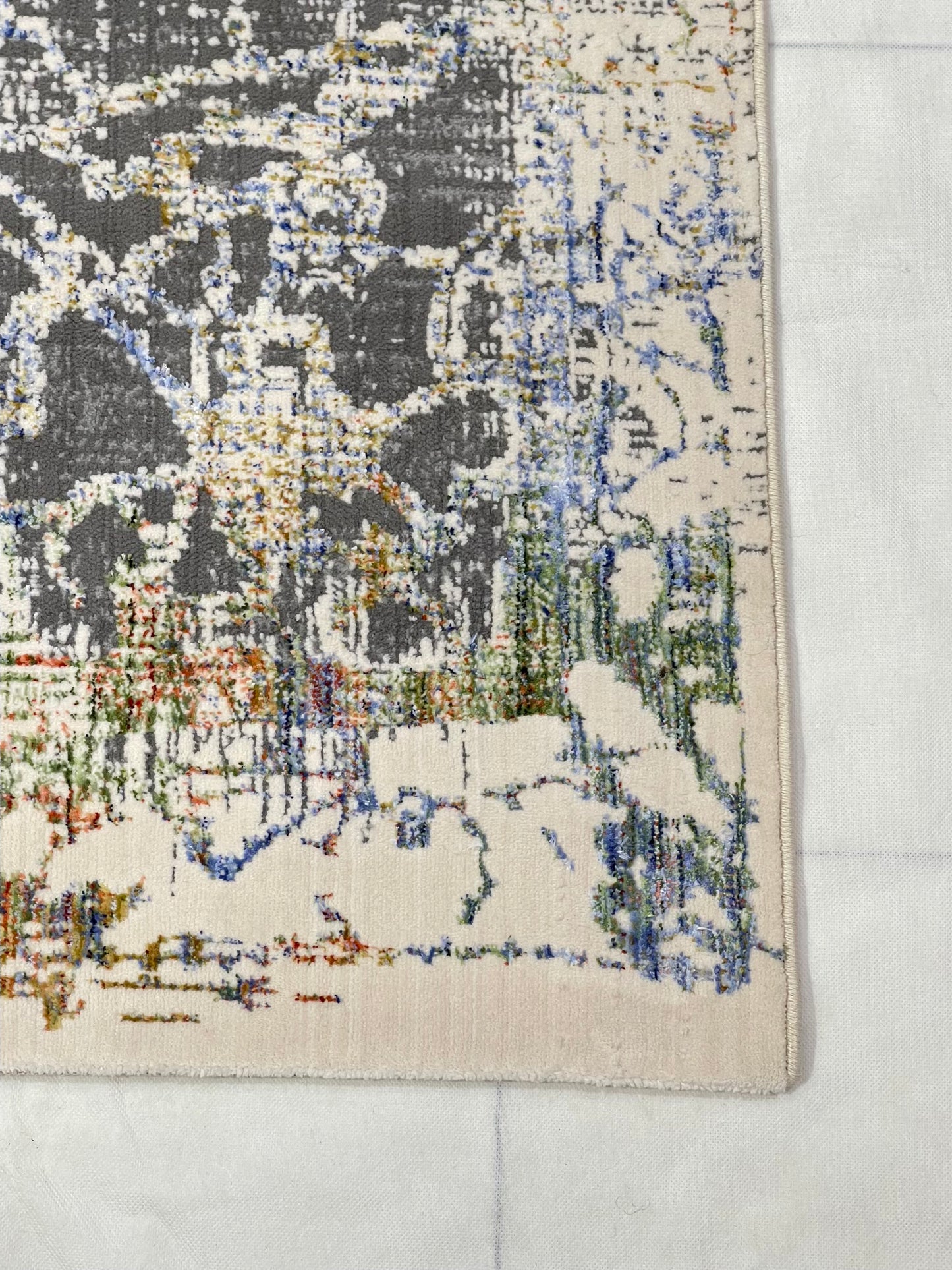 Irani viscose Rug , Woven Back Article-315-Multi Size : 3 ft width x 5 ft length (100 cm x 150cm)