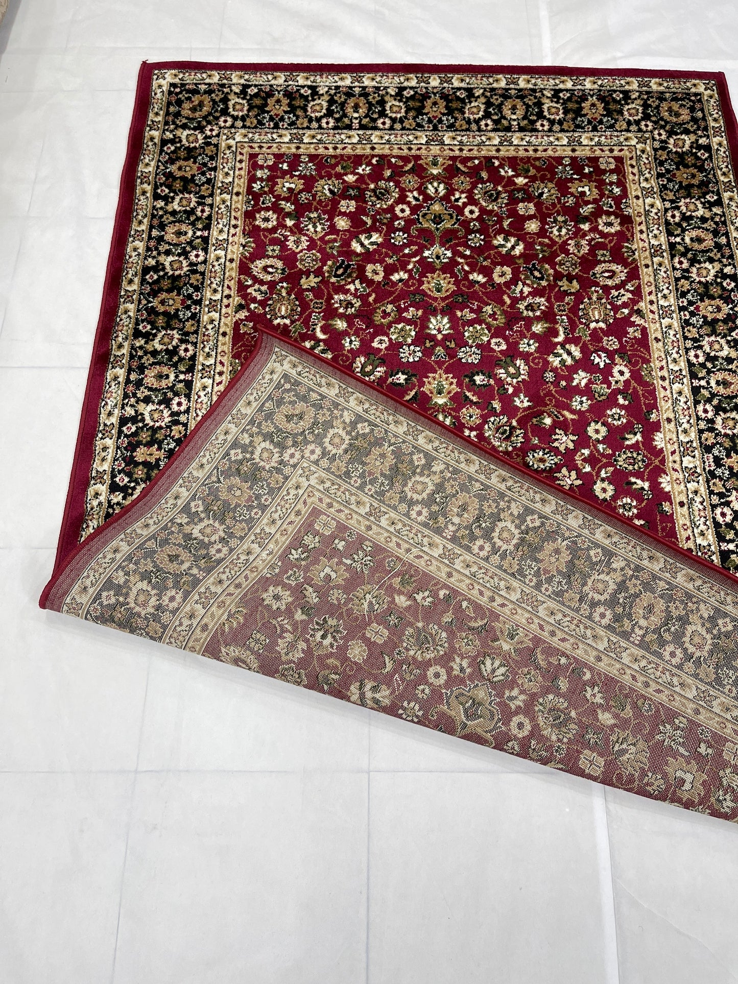 Persian polypropylene Rug,back woven(Article-140-Red)