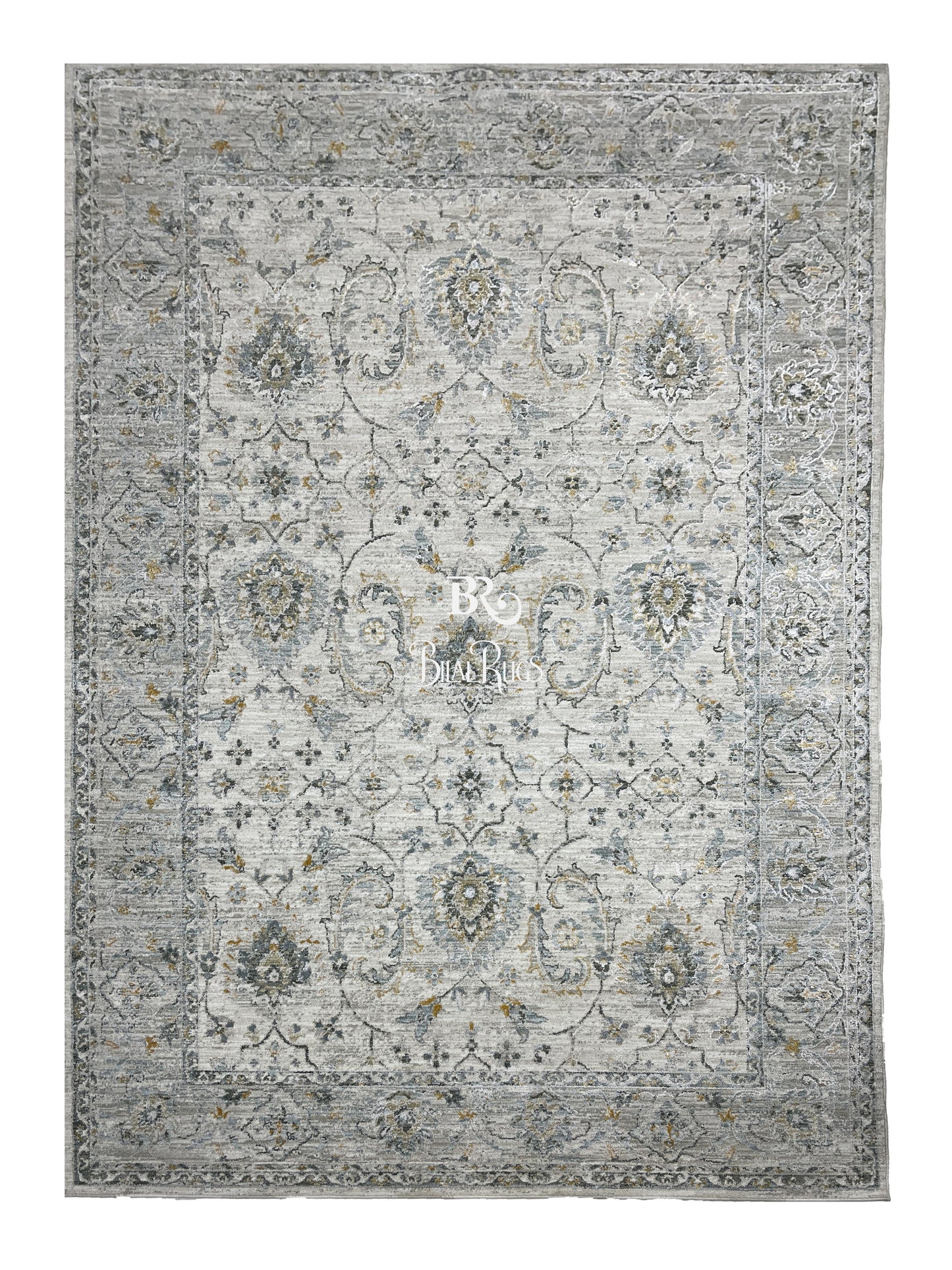 New Turkish Silk (Surya A) 
Size: 6.6 ft width x 9.6 ft length (200cm x 290cm)
Article -629- Off White