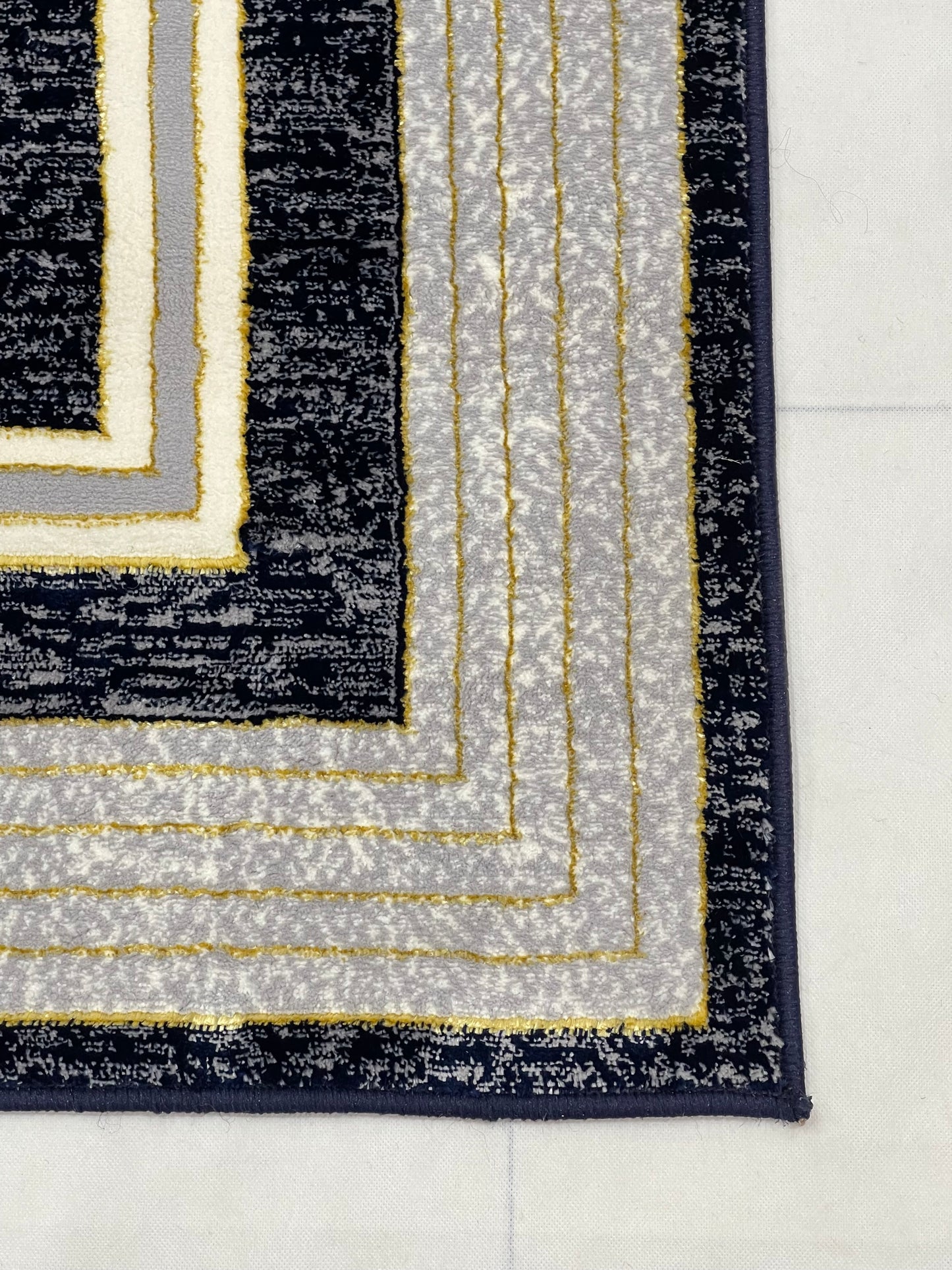 Polyester Silk Woven Rug.(Article-1454-Blue) Size : 3 ft width x 5 ft length ( 100cm x 150cm)