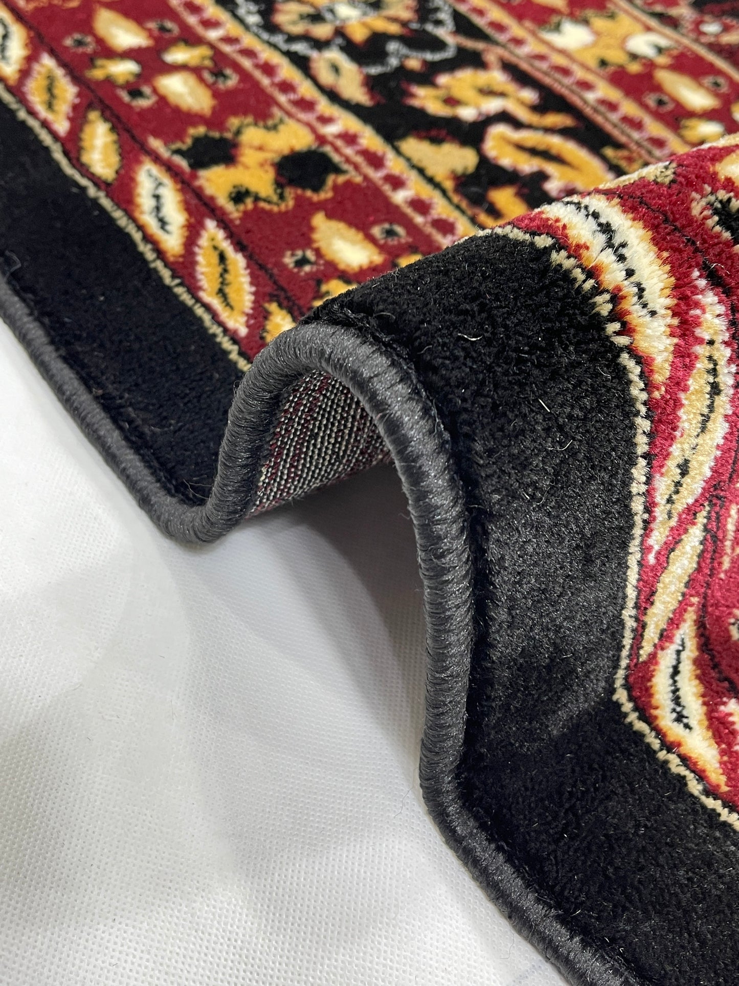 Persian polypropylene Rug,back woven(Article-23-Black)