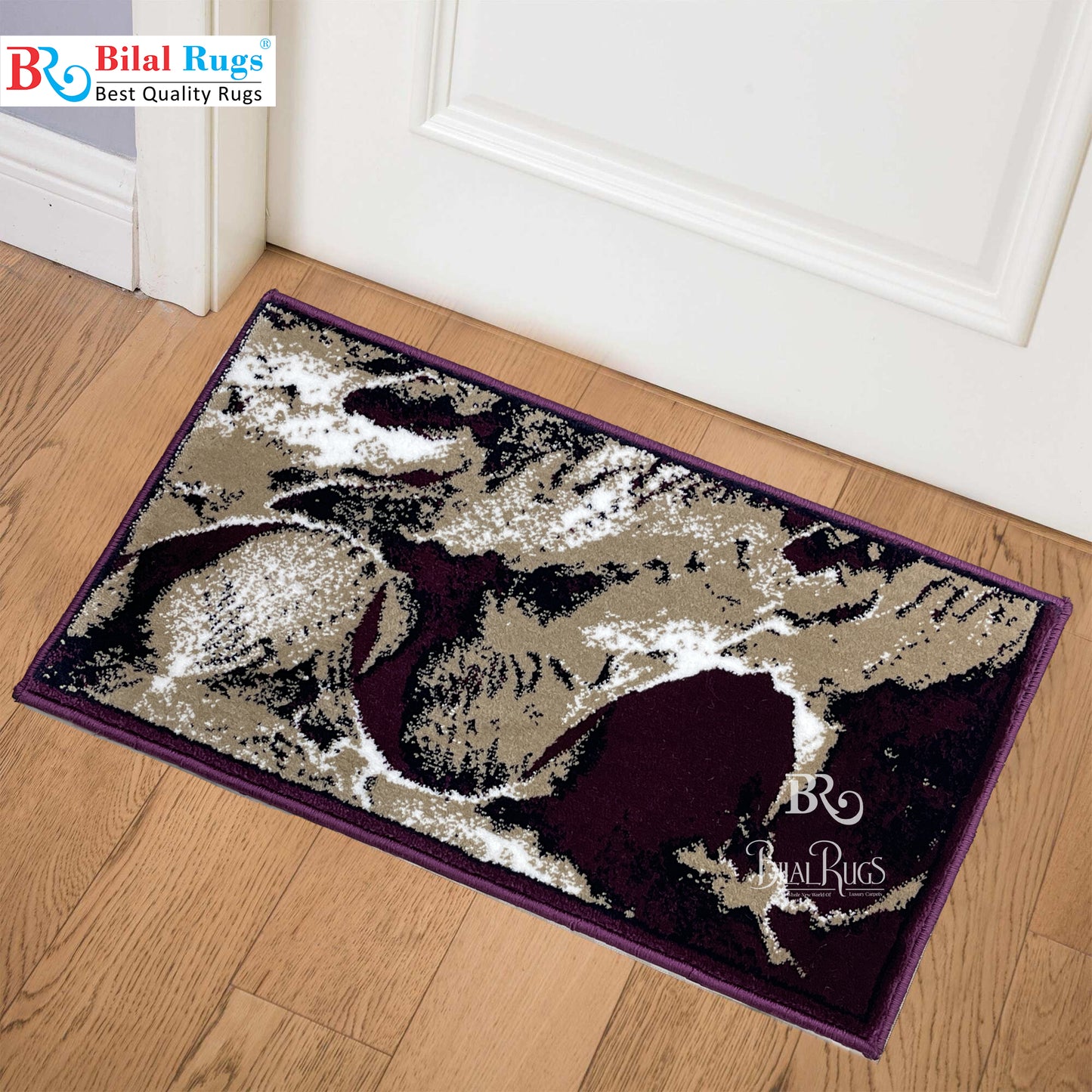 Modern Purple Polypropylene Woven Door Mat.
Size : 40 cm x 75 cm