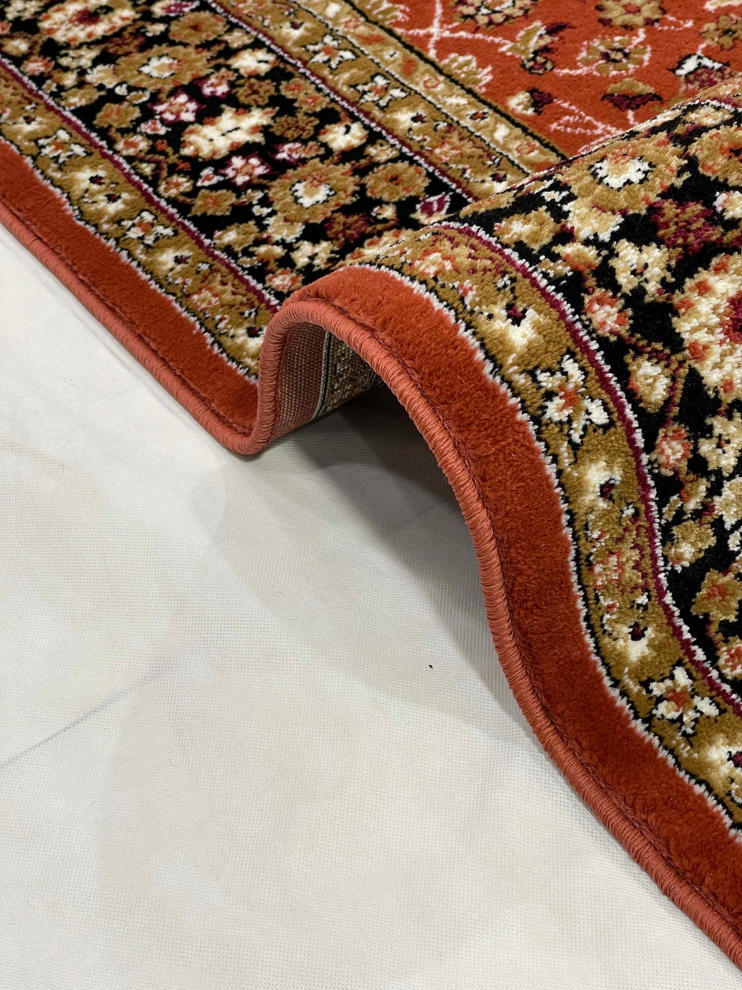 Persian polypropylene Rug,back woven(Article-140-Rust)
Size : 5ft width  x 7.3ft length (150cm x 220cm)