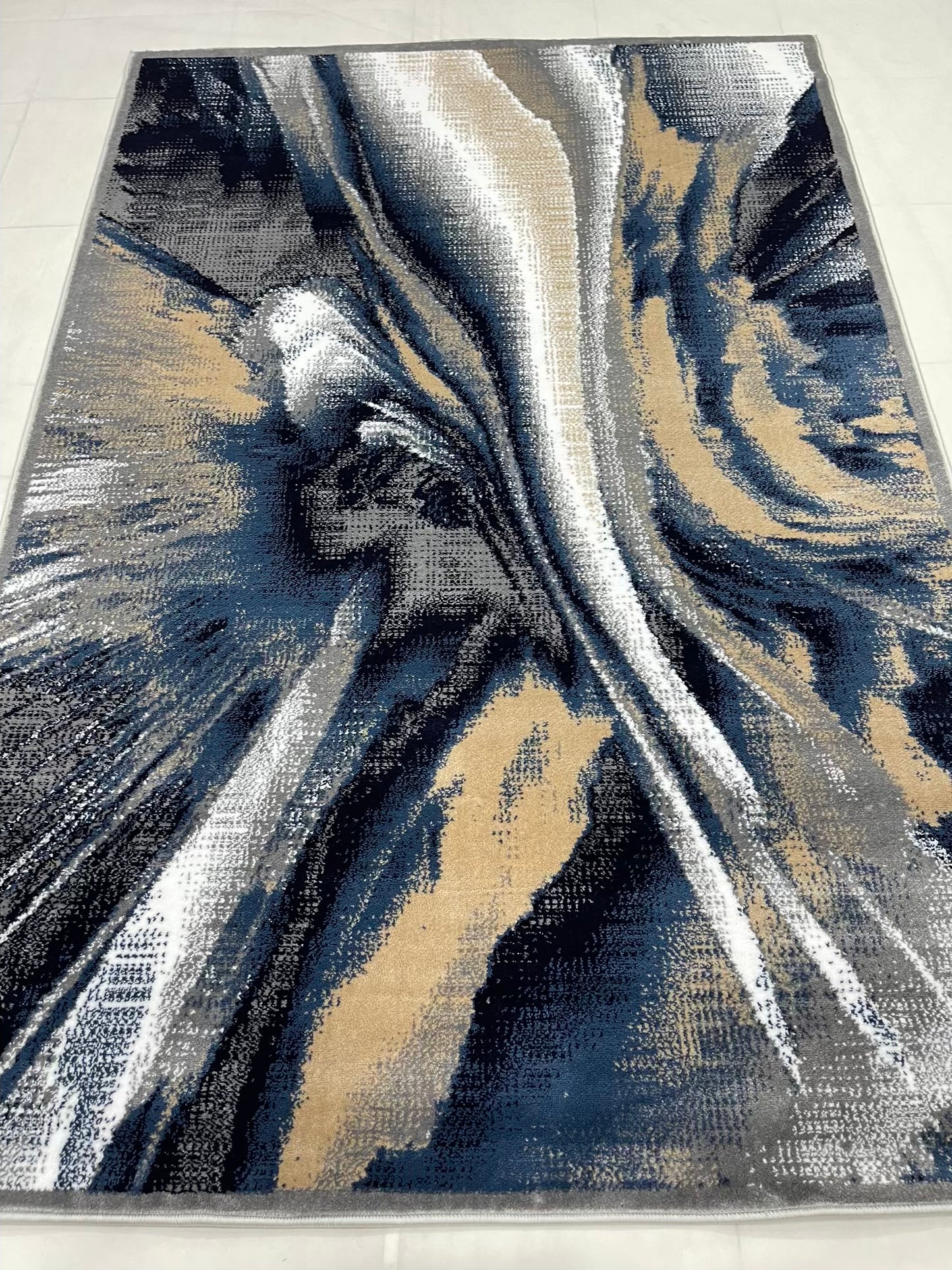 Modern polypropylene Rug,back woven(Article-23-Grey)
Size : 5ft width  x 7.3ft length (150cm x 220cm)