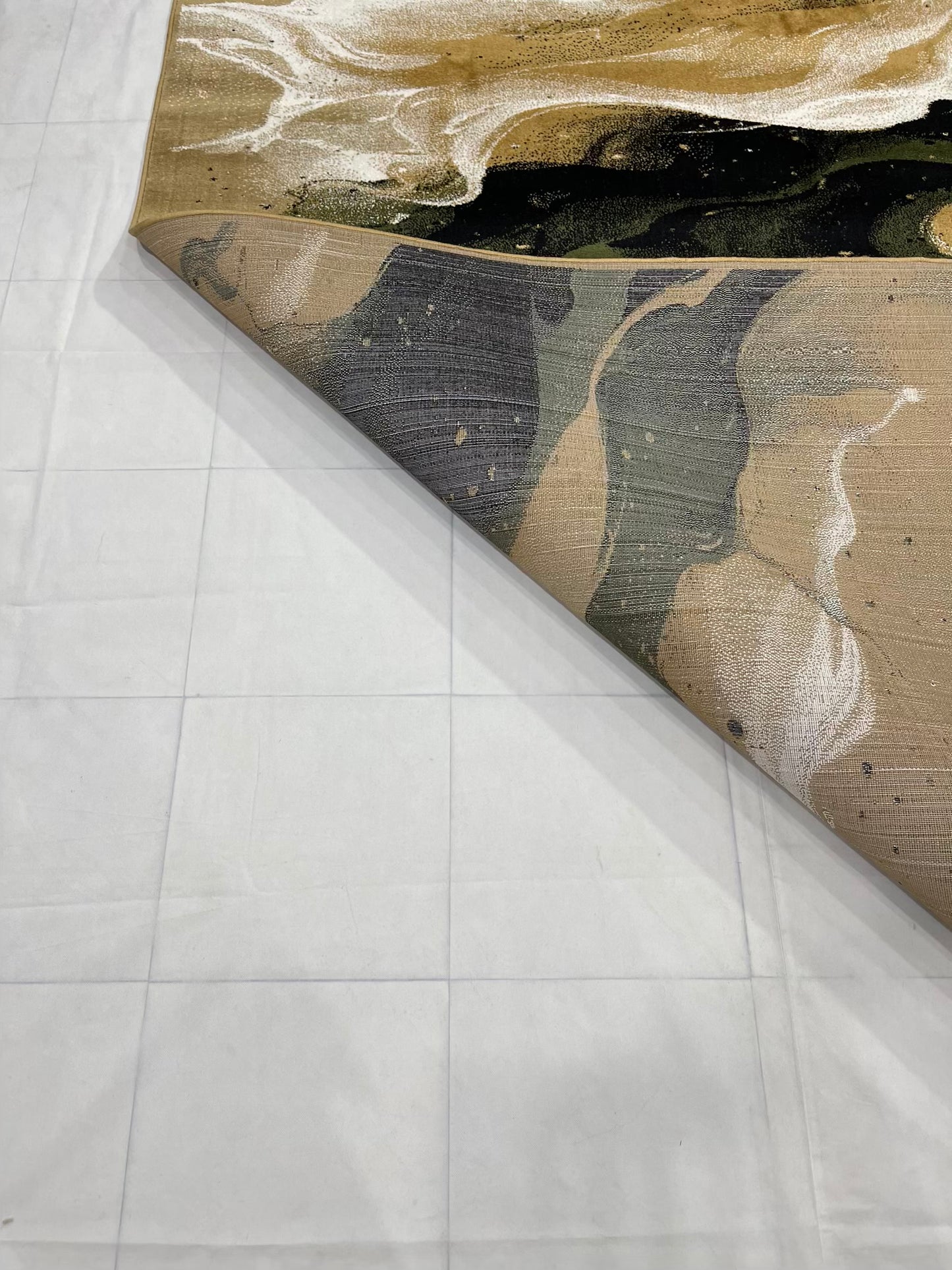 Modern polypropylene Rug,back woven(Article-1160-Beige)