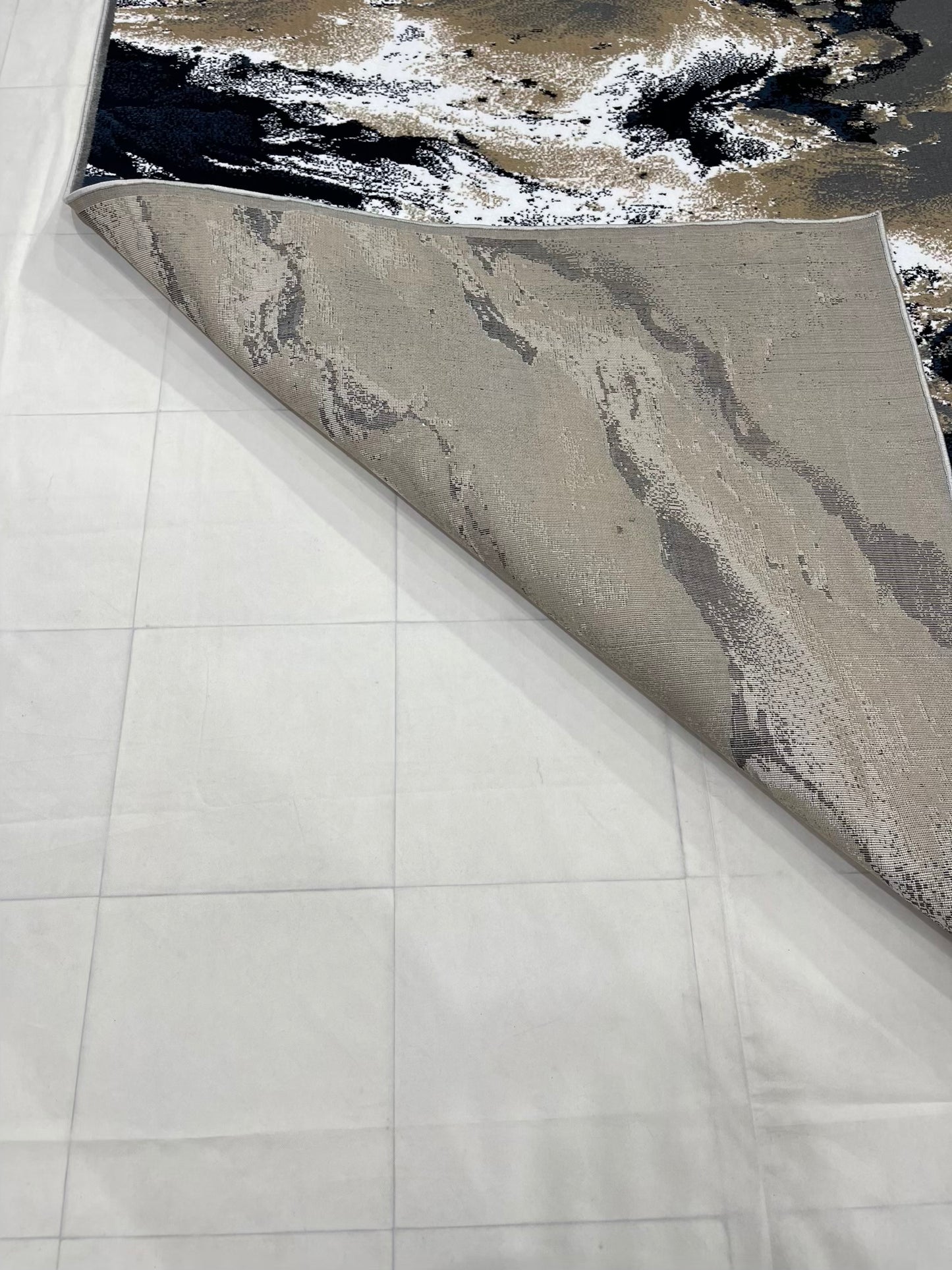 Modern polypropylene Rug,back woven(Article-1560-Grey)
