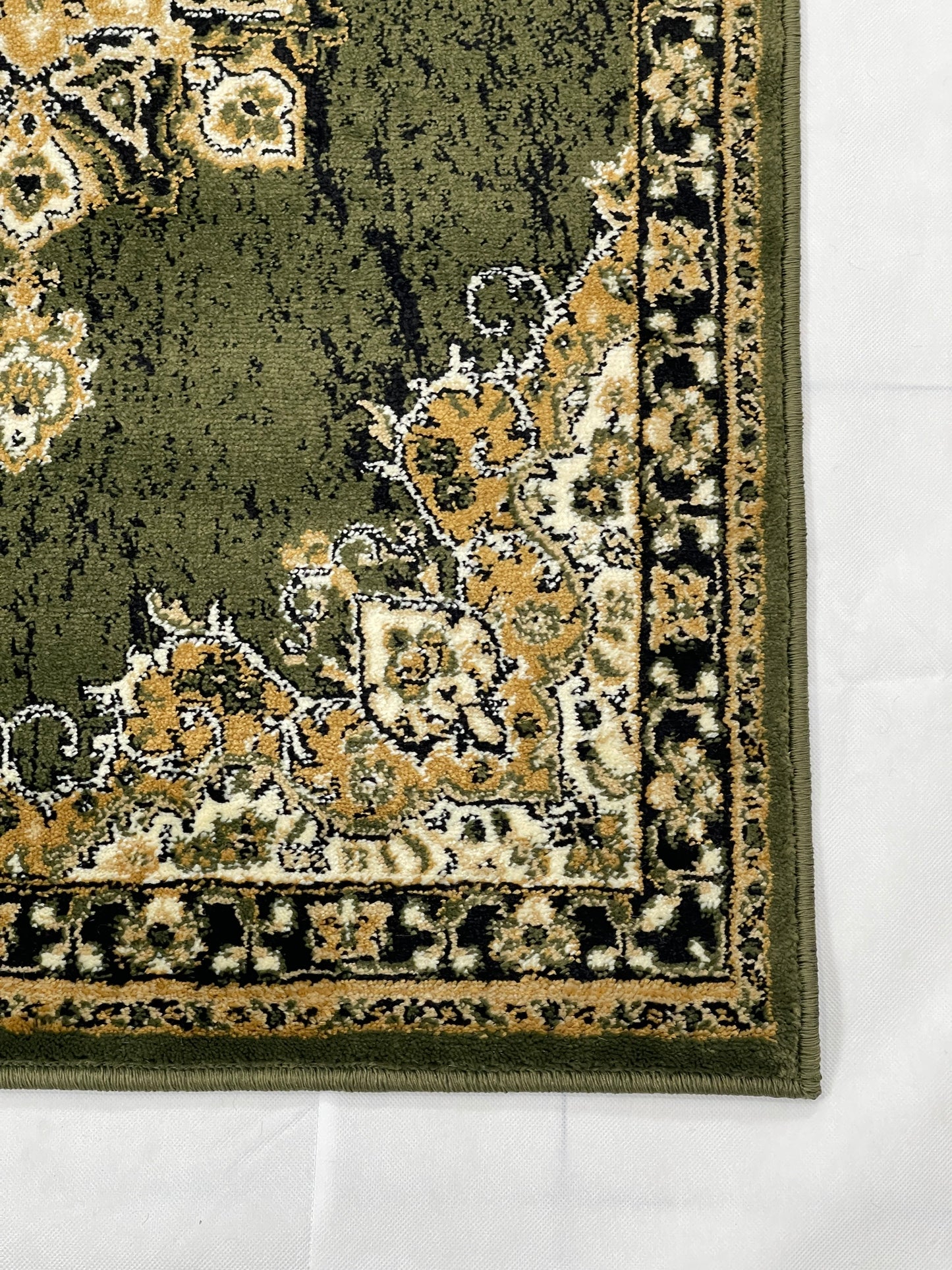 Green Persian Polypropylene Woven Rug.
 Size : 2.6 ft width x 6.6 ft length
 (80 cm x 200cm)