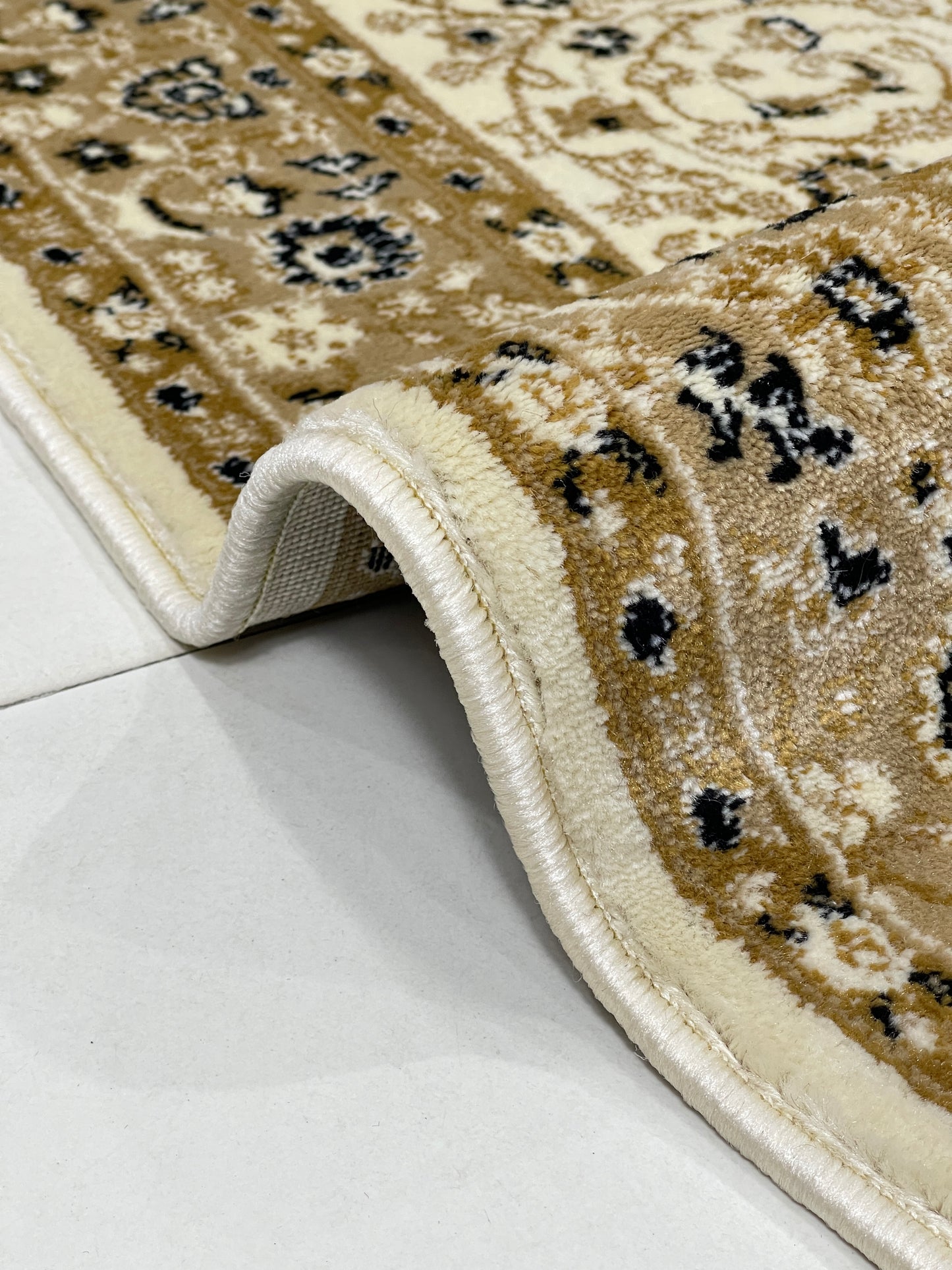 Persian polypropylene Rug,back woven(Article-19-Off white)