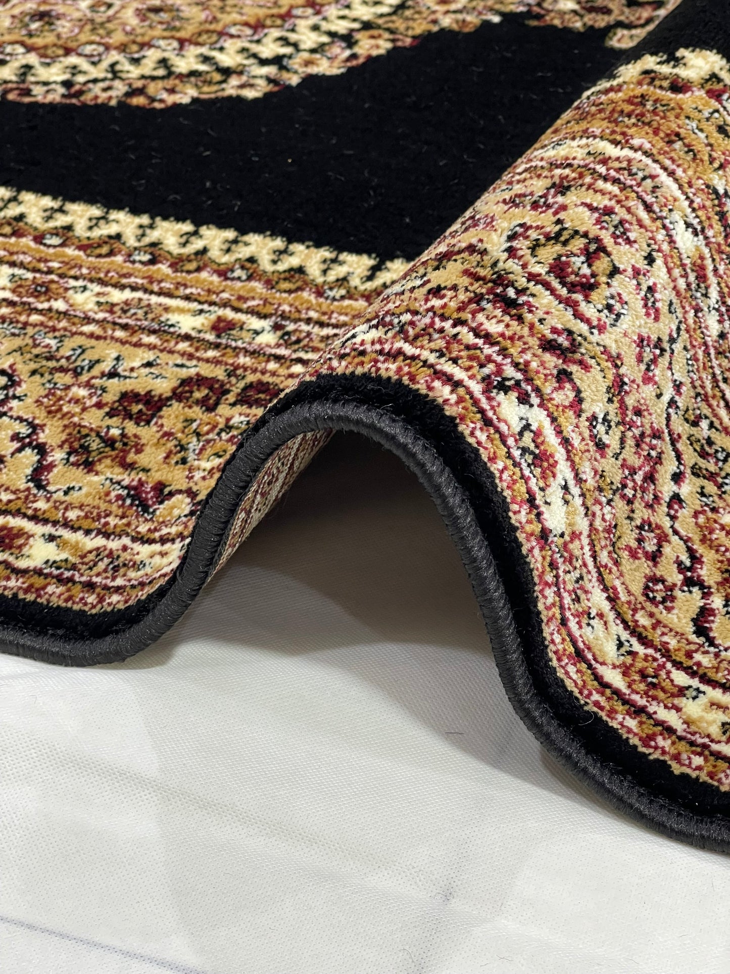 Persian Polypropylene Rug,back woven(Article-22-Black)