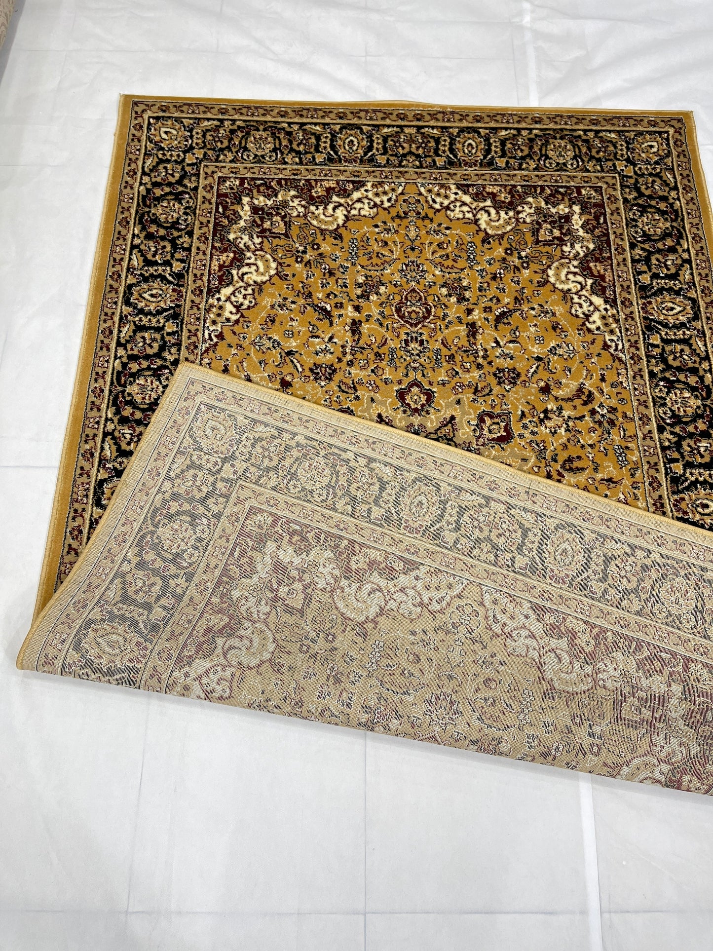 Persian polypropylene Rug,back woven(Article-20-Gold)
Size : 5ft width  x 7.3ft length (150cm x 220cm)
