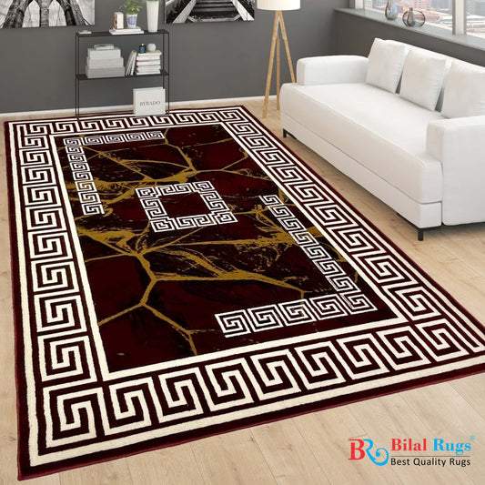 Versace polypropylene Rug,back woven(Article-175-Red)
Size: 6.6 ft width x 9.6 ft length (200cm x 290cm)