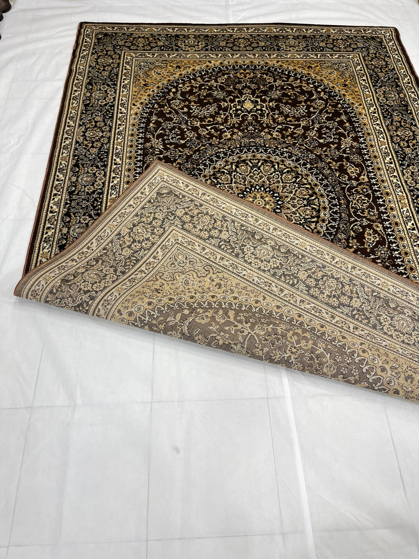 Persian polypropylene Rug,back woven(Article-22-Brown)
