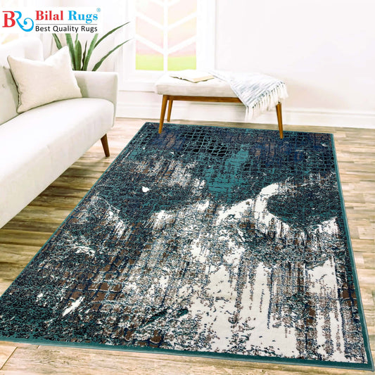 Modern polypropylene Rug,back woven(Article-5001-Feroze)
Size : 6.6 ft width x 9.6 ft length (200cm x 290cm)