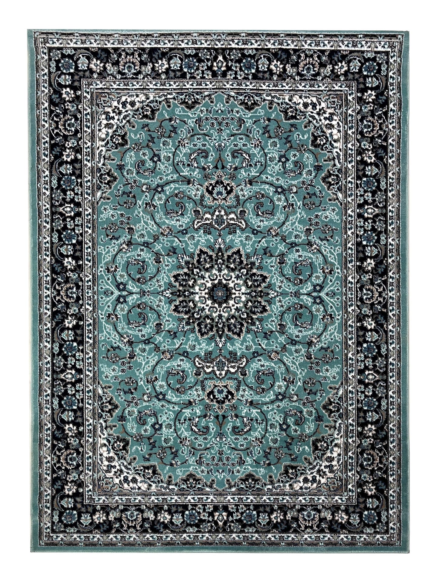 Persian polypropylene Rug,back woven(Article-19-Feroze)
Size : 5ft width  x 7.3ft length (150cm x 220cm)