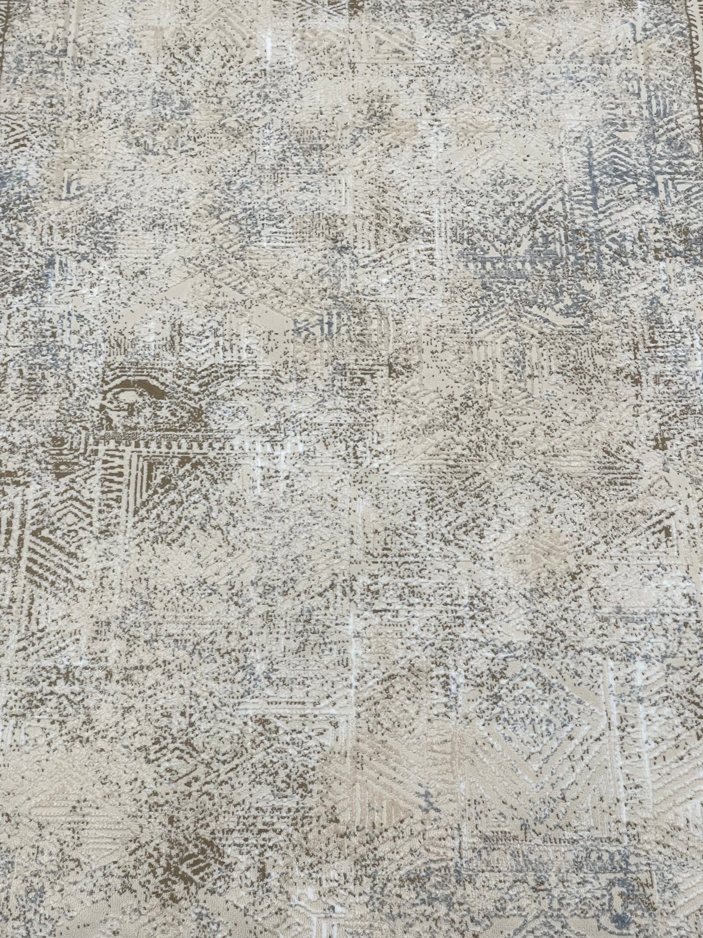 Irani Vintage Woven Rug.  Article -2075-Off white , Multi Size: 5 ft width x 7.3 ft length (150cm x 220cm)