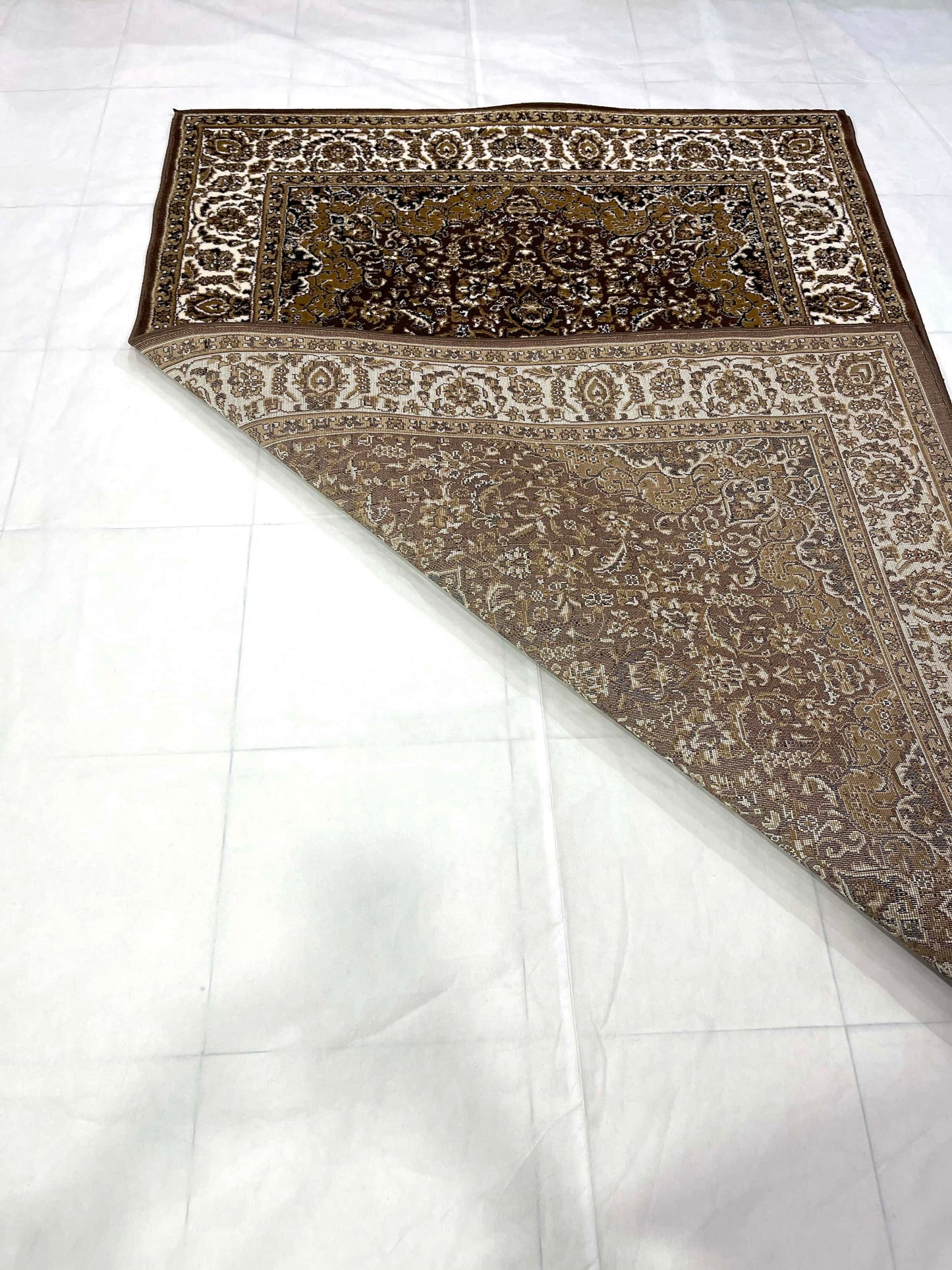 Persian polypropylene Rug,back woven(Article-24-Brown)