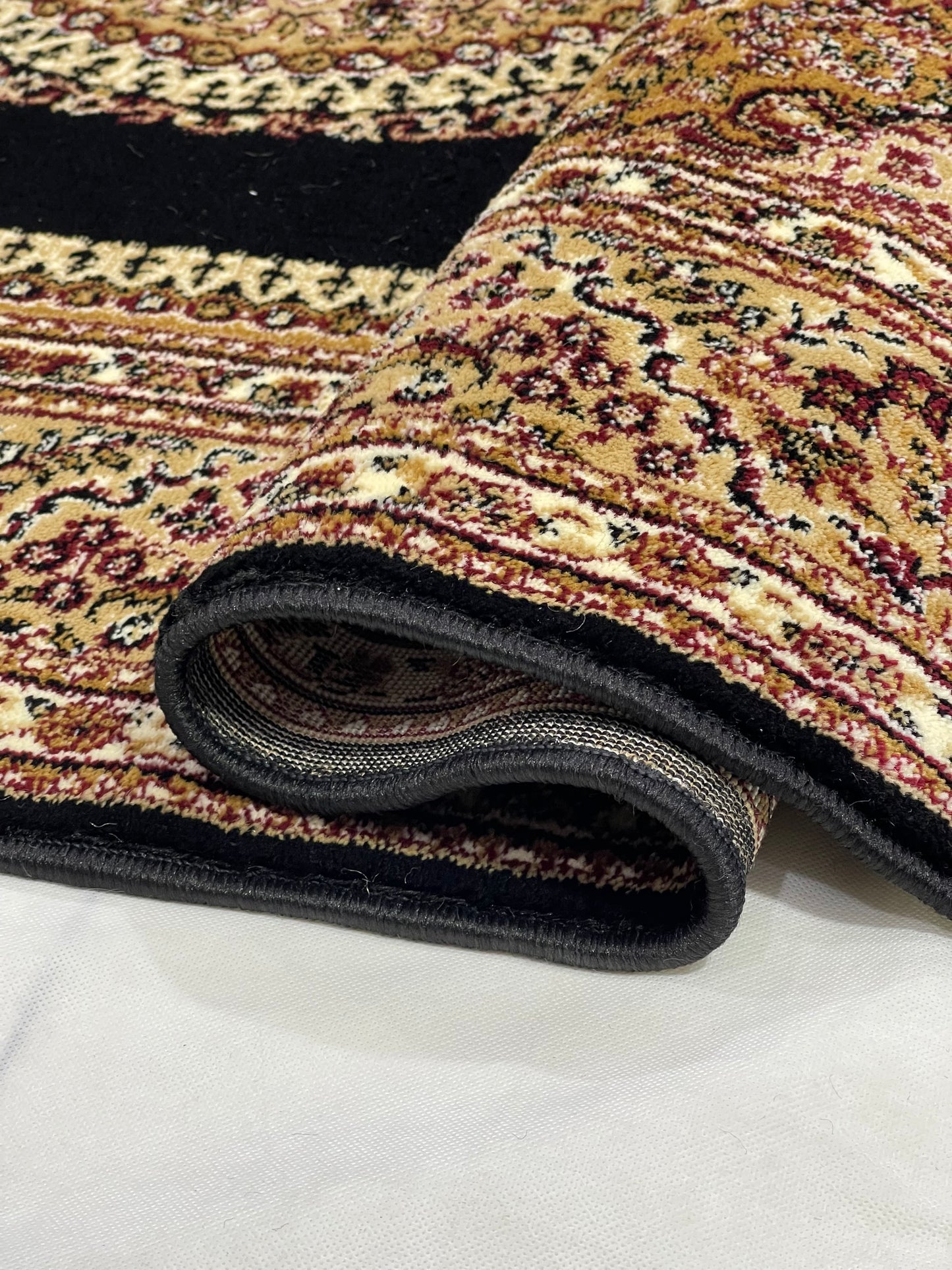 Persian Polypropylene Rug,back woven(Article-22-Black)