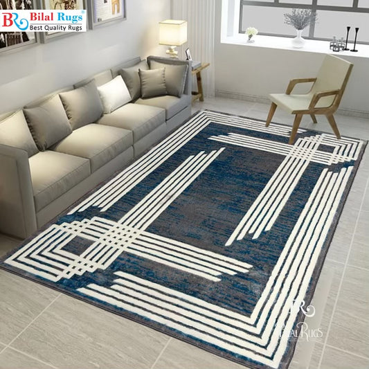 Pakistani Silk Woven Rug.(Article-1454-Grey) Size : 5ft width  x 7.3ft length (150cm x 220cm)