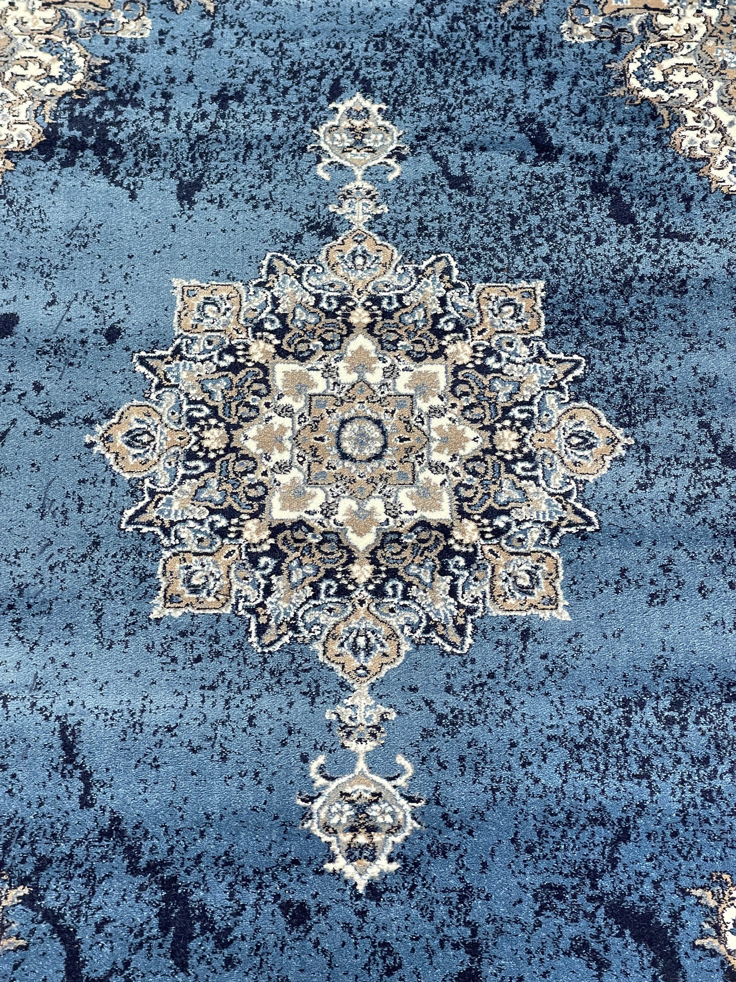 Persian Polypropylene Rug,back woven(Article-42-Blue)
