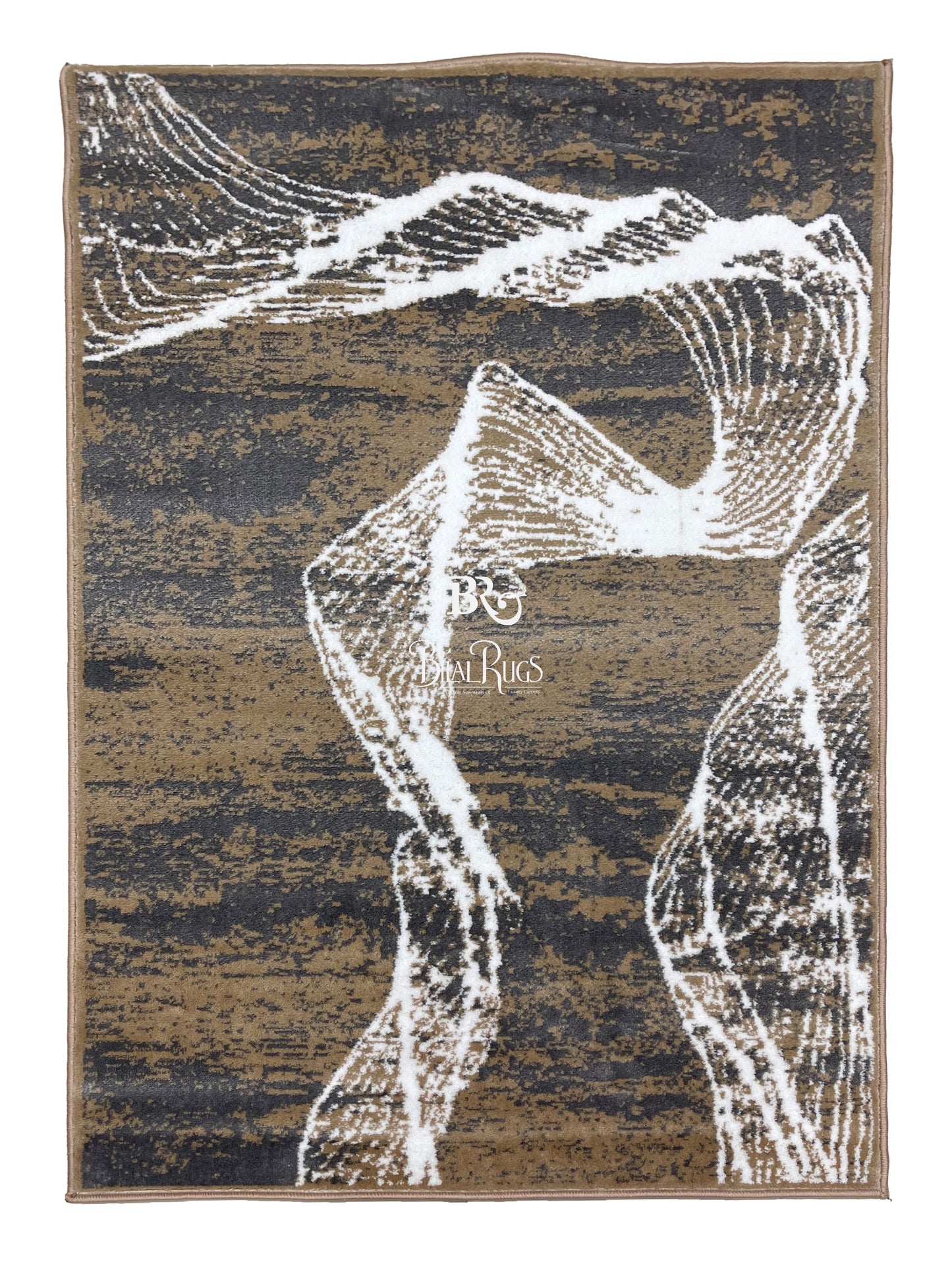 Modern Polypropylene Rug,Woven Back (Article-70-Mink) Size : 3 ft width x 5 ft length (100cm x 150 cm)