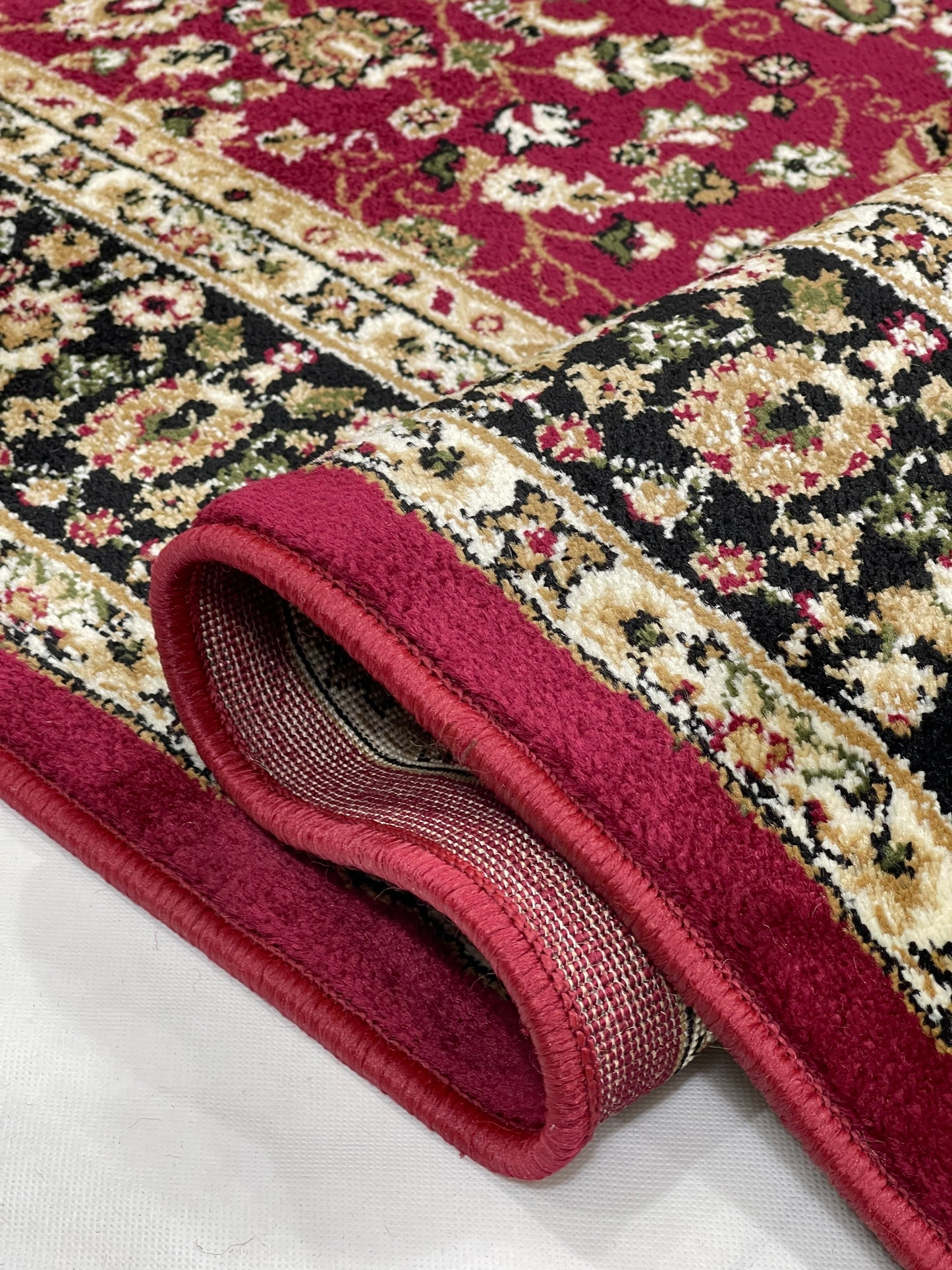 Persian polypropylene Rug,back woven(Article-140-Red)