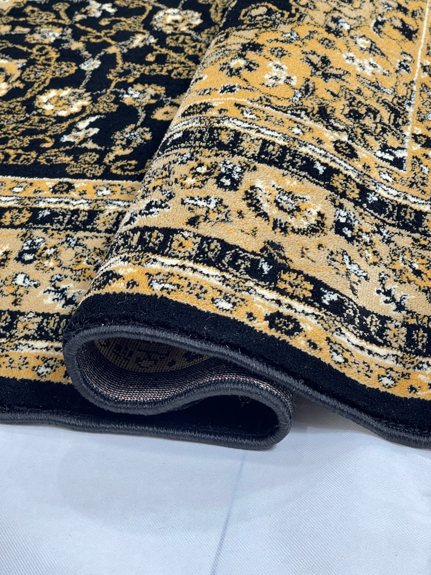 Persian polypropylene Rug,back woven(Article-19-Black)
Size : 6.6 ft width x 9.6 ft length (200cm x 290cm)