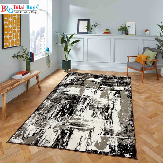 Pakistani Silk Woven Rug.(Article-1467-Brown) Size : 5ft width  x 7.3ft length (150cm x 220cm)