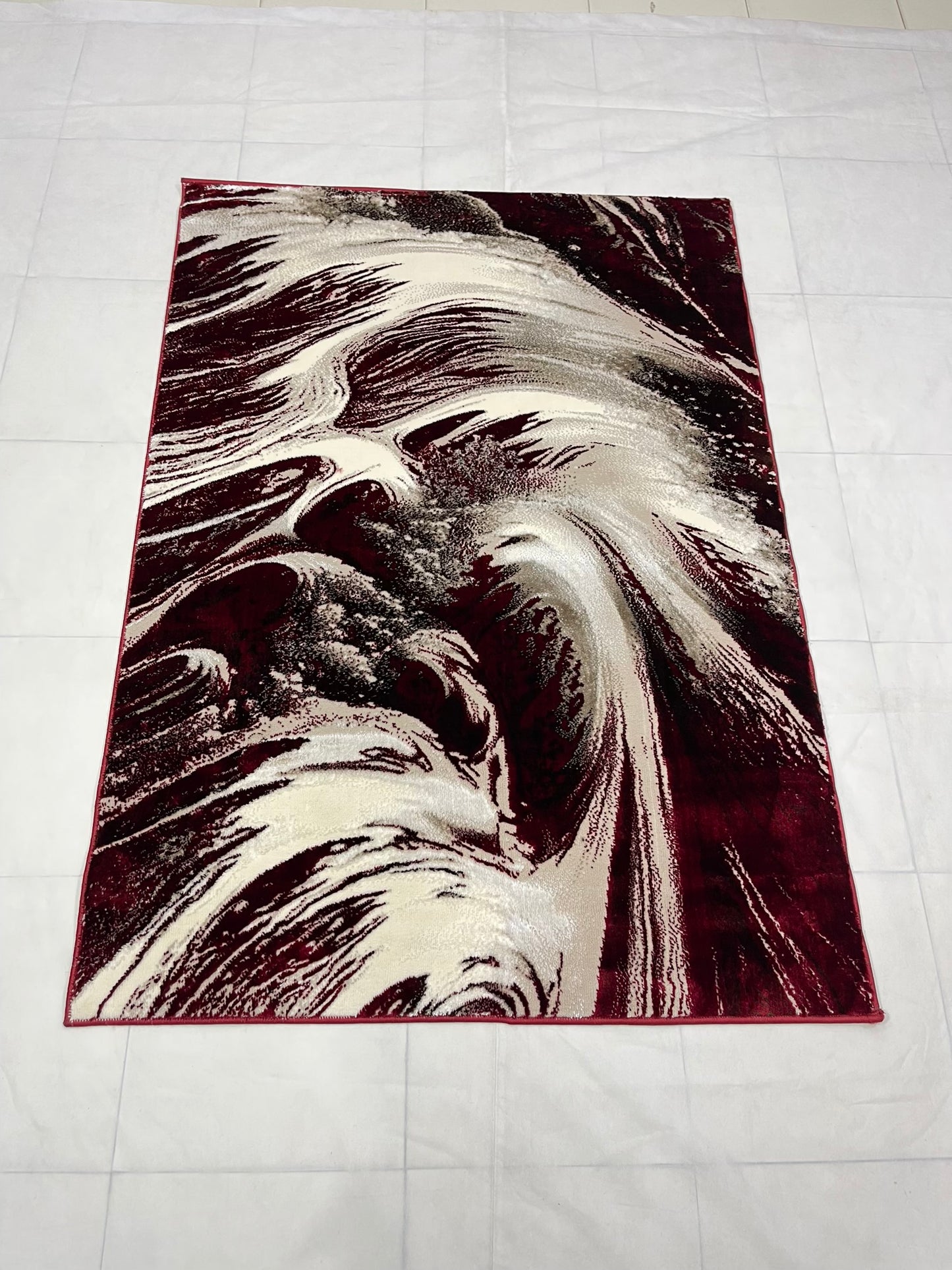 Turkish Top Quality Silk.(Article-1077-Red) Size: 3 ft width x 5 ft length ( 100cm x 150cm)