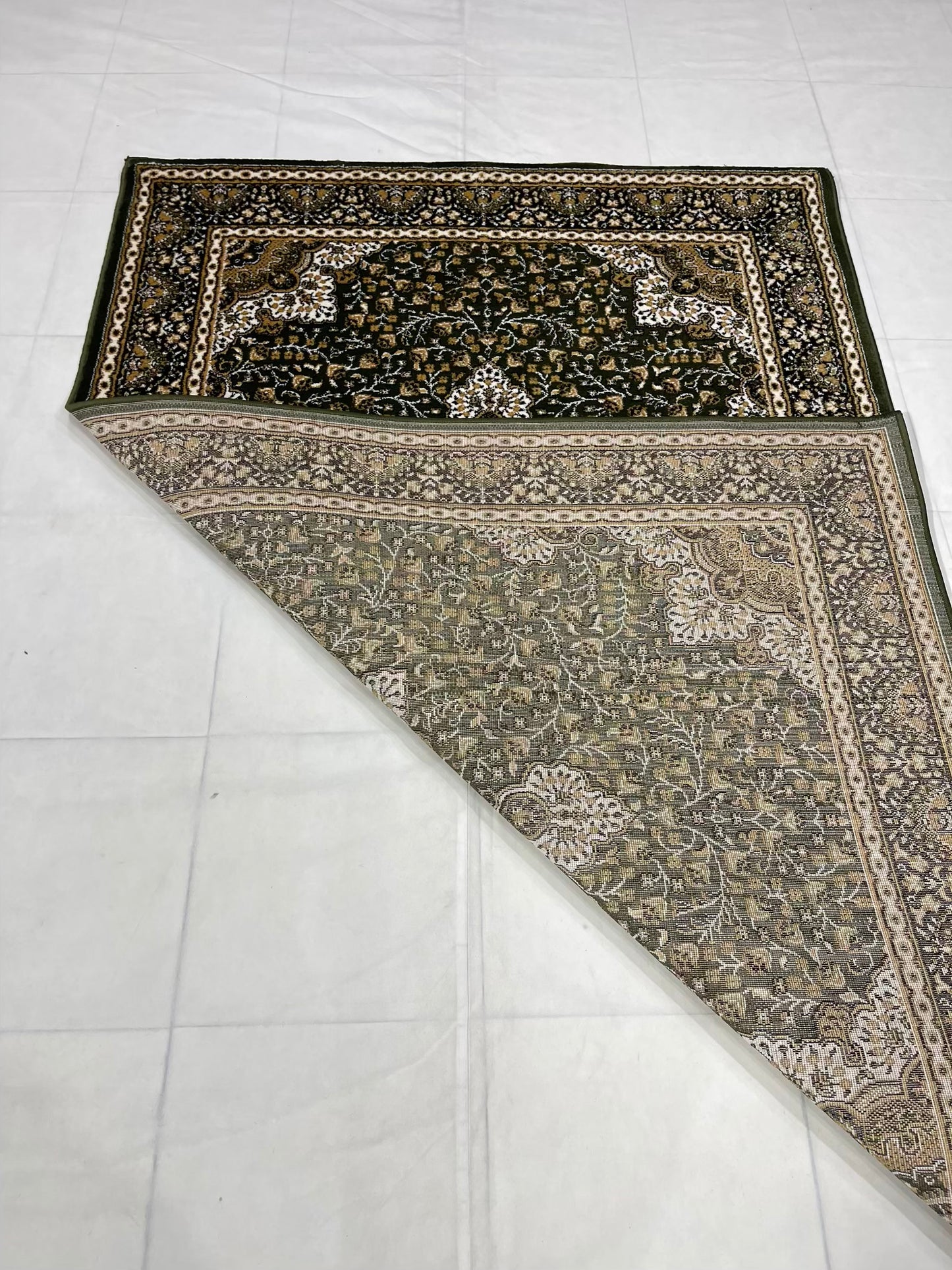 Persian Polypropylene Rug,back woven(Article-04-Green)